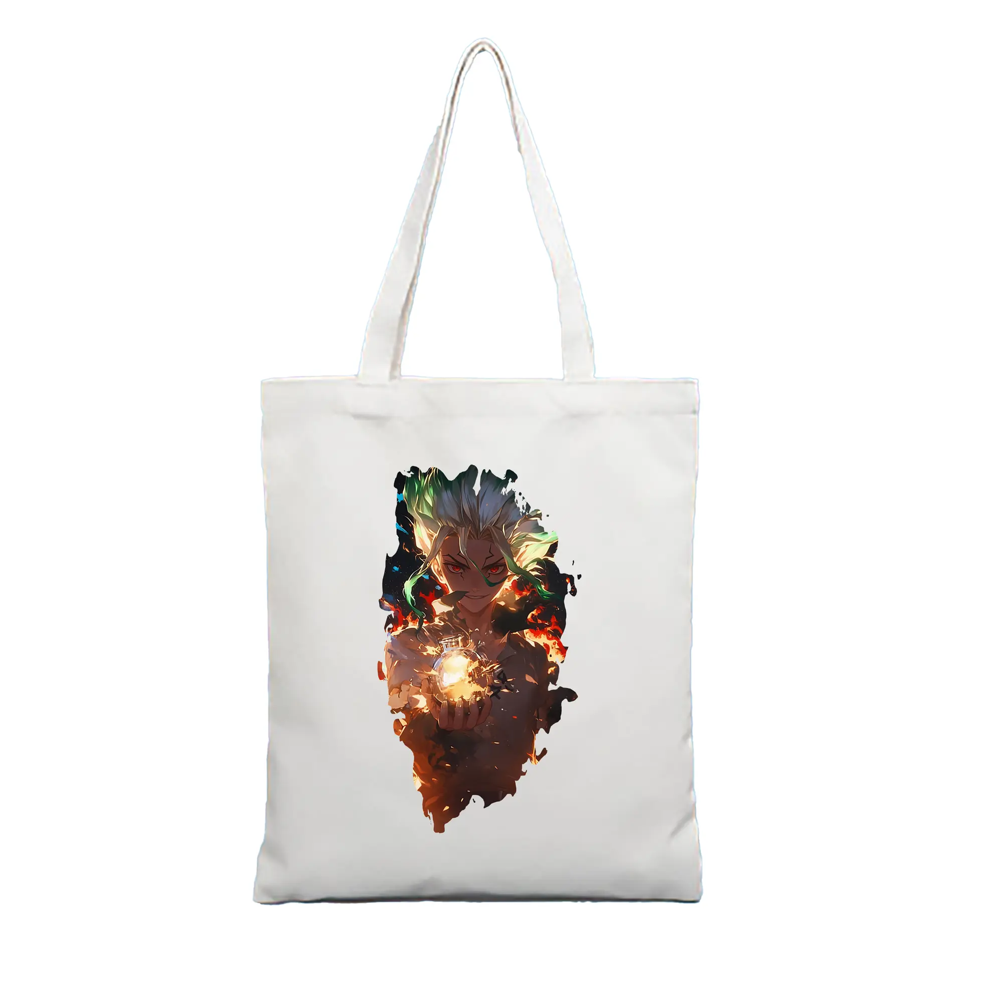 ドクターストーン グッズ,石神千空 - 縦型キャンバス手提げバッグ（トートバッグ） ・ キャンバス素材 ・ ショッピング用 ・ 軽量 丈夫 お手入れ簡単