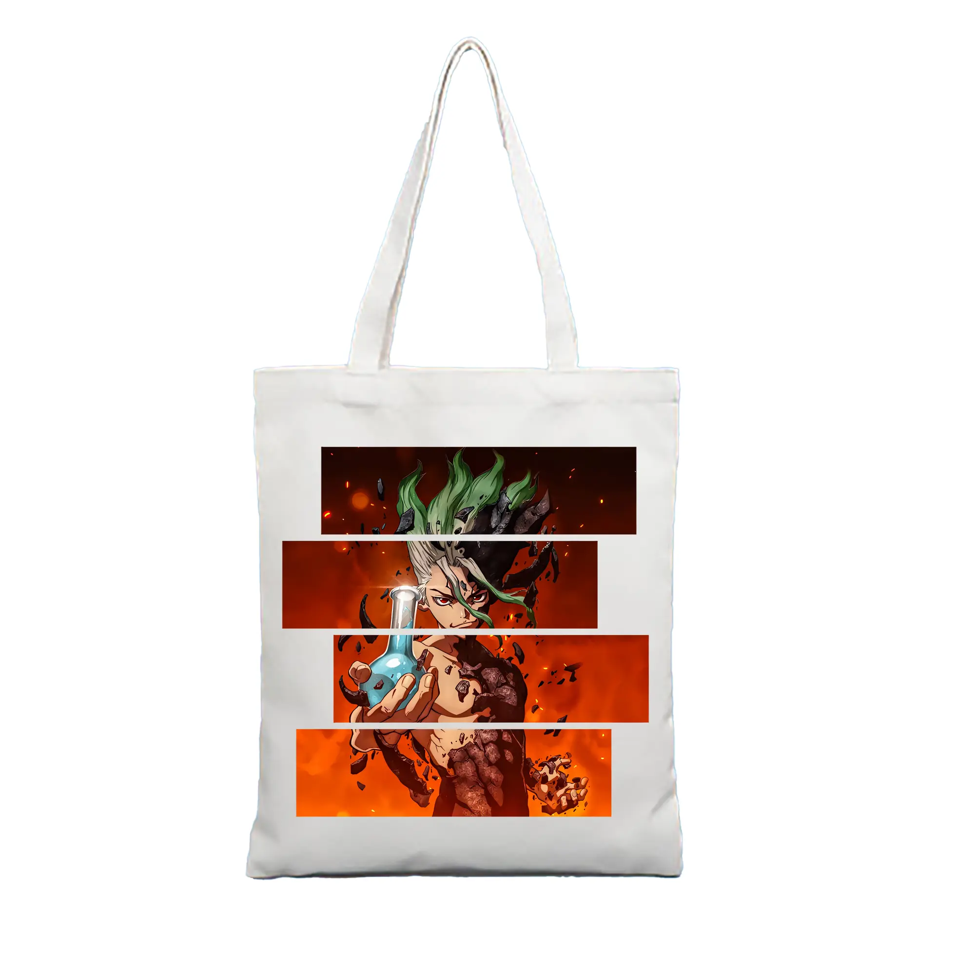 ドクターストーン グッズ,石神千空 - 縦型キャンバス手提げバッグ（トートバッグ） ・ キャンバス素材 ・ ショッピング用 ・ 軽量 丈夫 お手入れ簡単