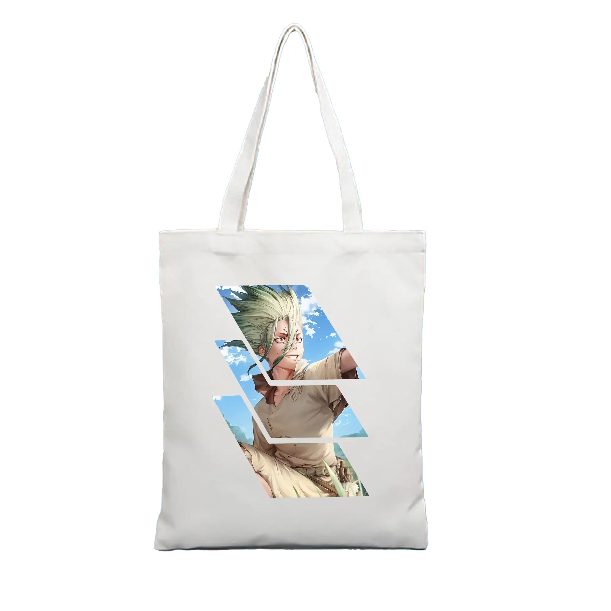 ドクターストーン グッズ,石神千空 - 縦型キャンバス手提げバッグ（トートバッグ） ・ キャンバス素材 ・ ショッピング用 ・ 軽量 丈夫 お手入れ簡単