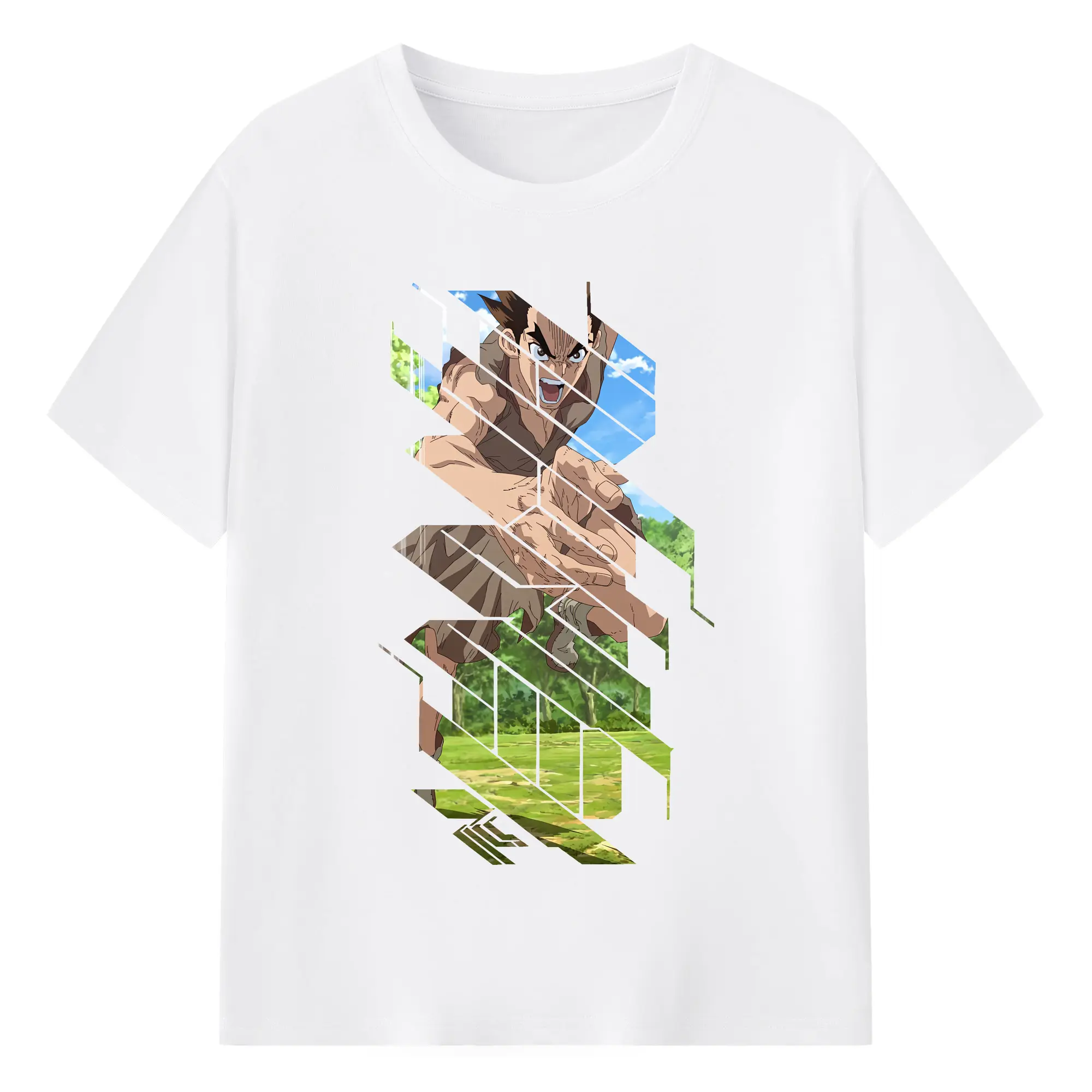 ドクターストーン グッズ,大木大樹 - 綿100％ 半袖Tシャツ ・ フロントプリント ・ 快適 通気性 ・ 日常使い 散歩 スポーツ用