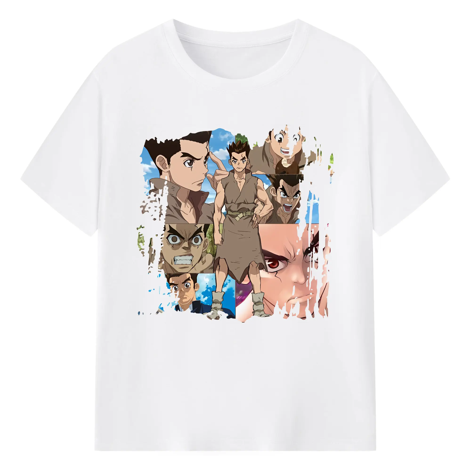 ドクターストーン グッズ,大木大樹 - 綿100％ 半袖Tシャツ ・ フロントプリント ・ 快適 通気性 ・ 日常使い 散歩 スポーツ用