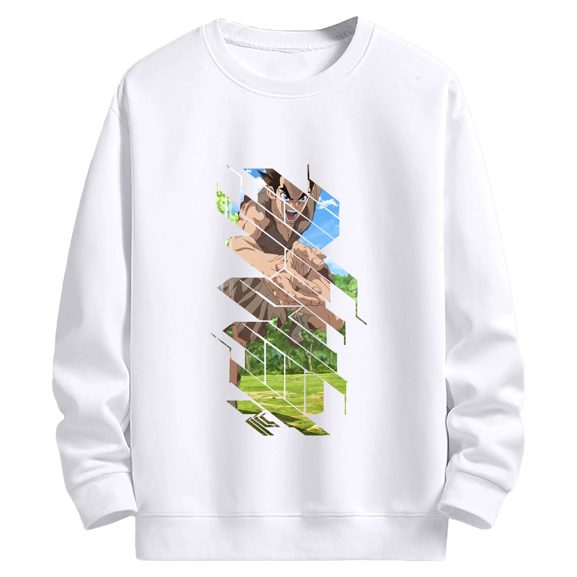 ドクターストーン グッズ,大木大樹 - 高品質 クルーネック スウェット ・ コットン59％ ポリエステル41％ ・ ユニセックス 長袖 トレーナー ・ カジュアル デイリー スポーツ 散歩用