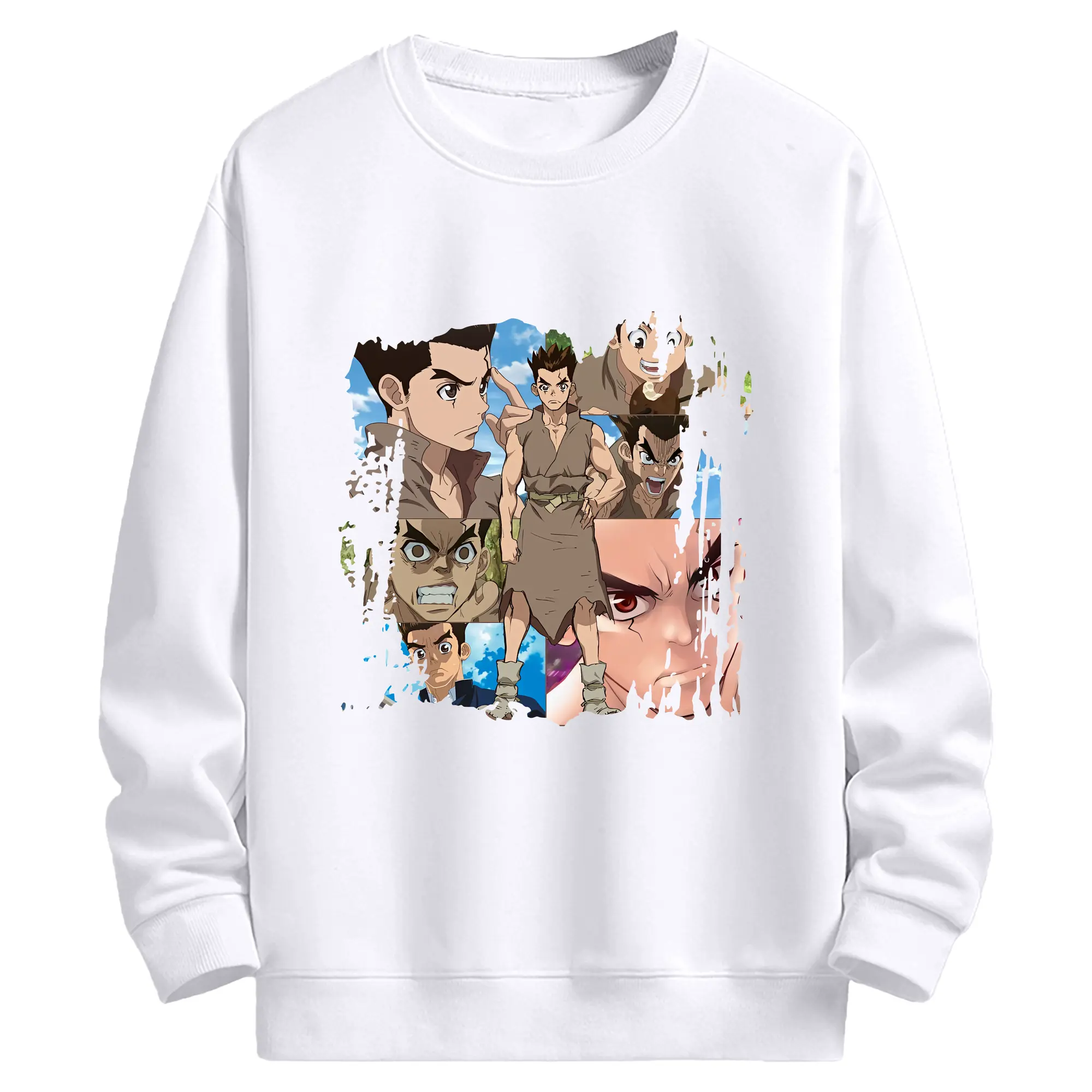 ドクターストーン グッズ,大木大樹 - 高品質 クルーネック スウェット ・ コットン59％ ポリエステル41％ ・ ユニセックス 長袖 トレーナー ・ カジュアル デイリー スポーツ 散歩用