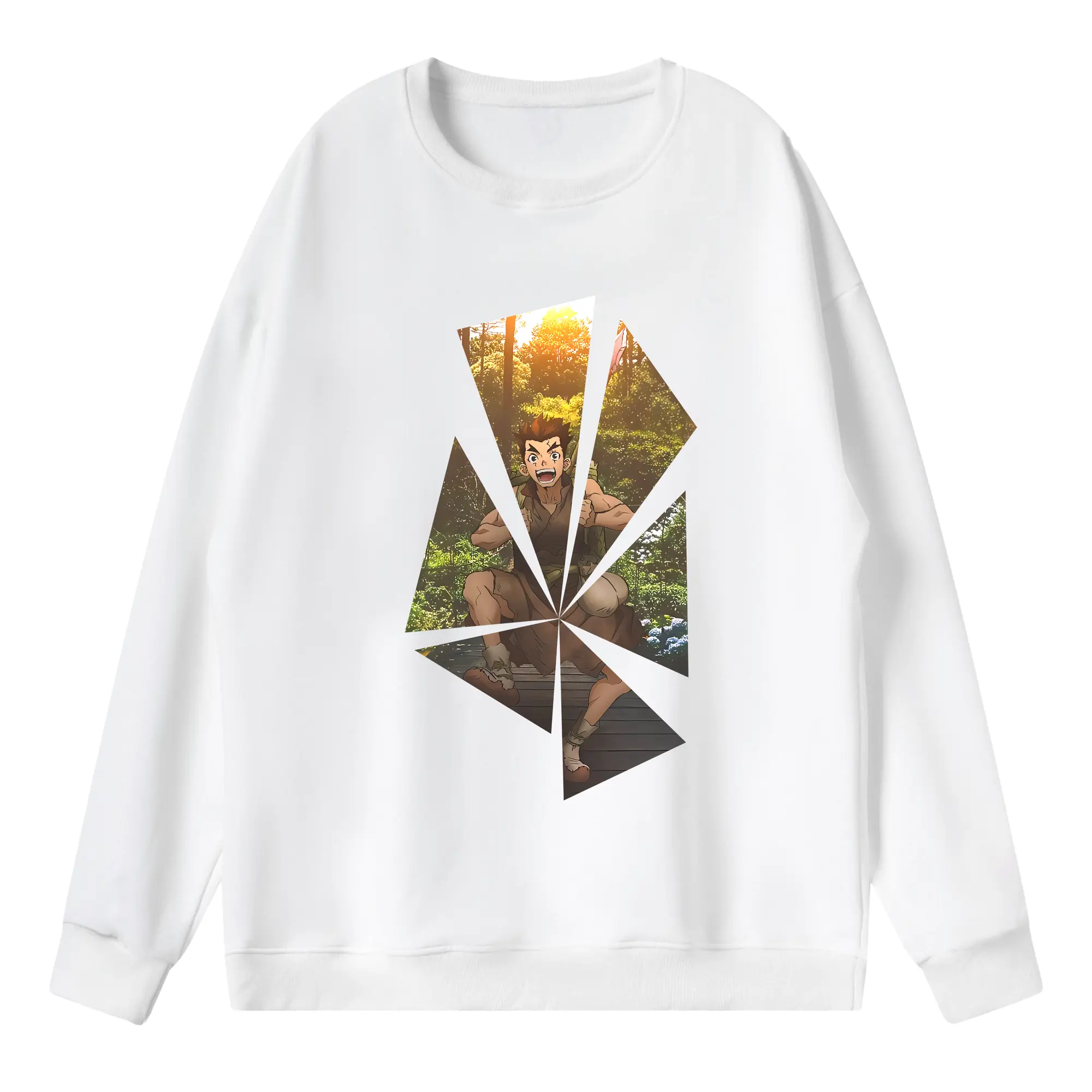 ドクターストーン グッズ,大木大樹 - 薄手 クルーネック スウェット 裏毛260g · ポリエステル 春秋向け カジュアル 男女兼用 · トレーナー デイリー スポーツ 散歩に最適