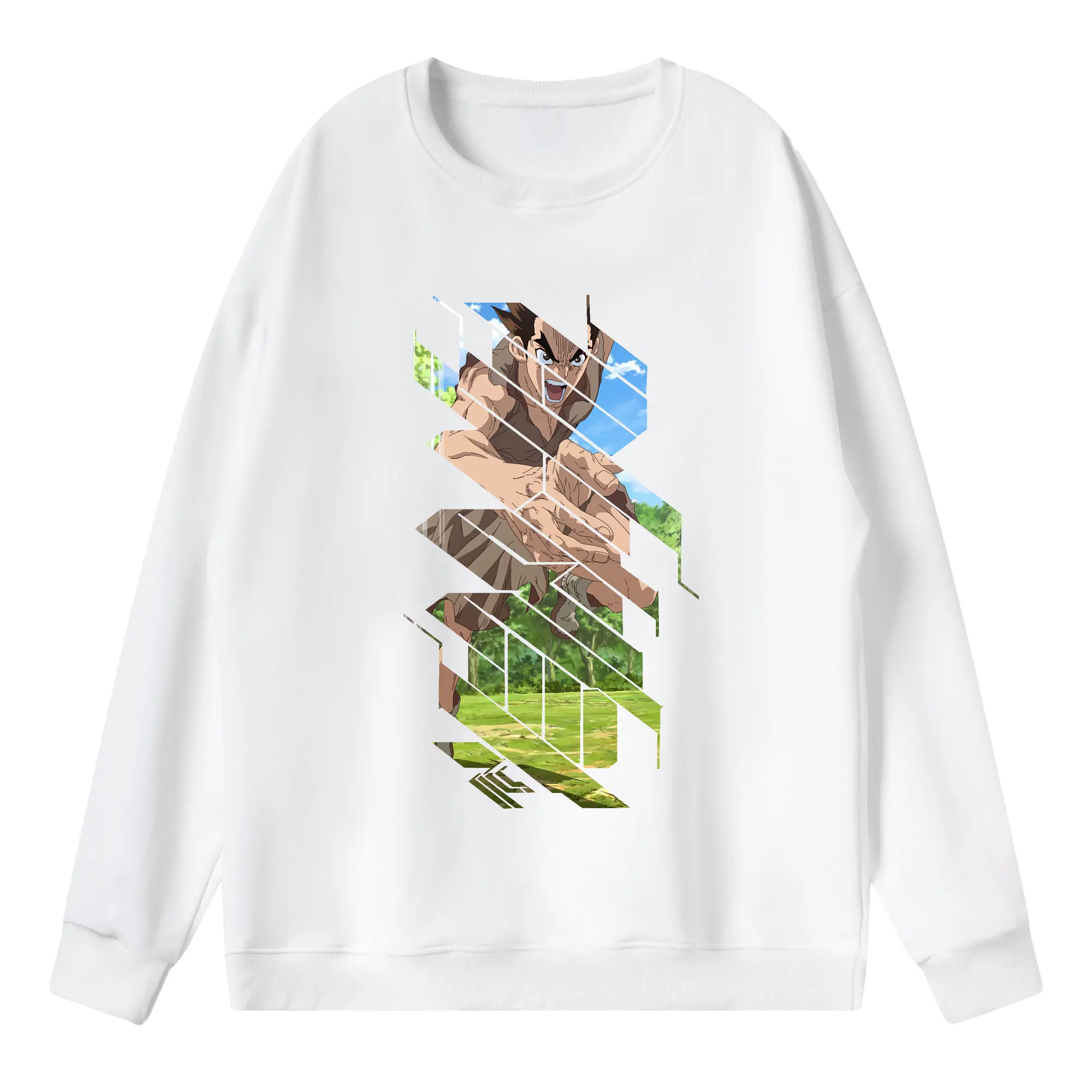 ドクターストーン グッズ,大木大樹 - 薄手 クルーネック スウェット 裏毛260g · ポリエステル 春秋向け カジュアル 男女兼用 · トレーナー デイリー スポーツ 散歩に最適