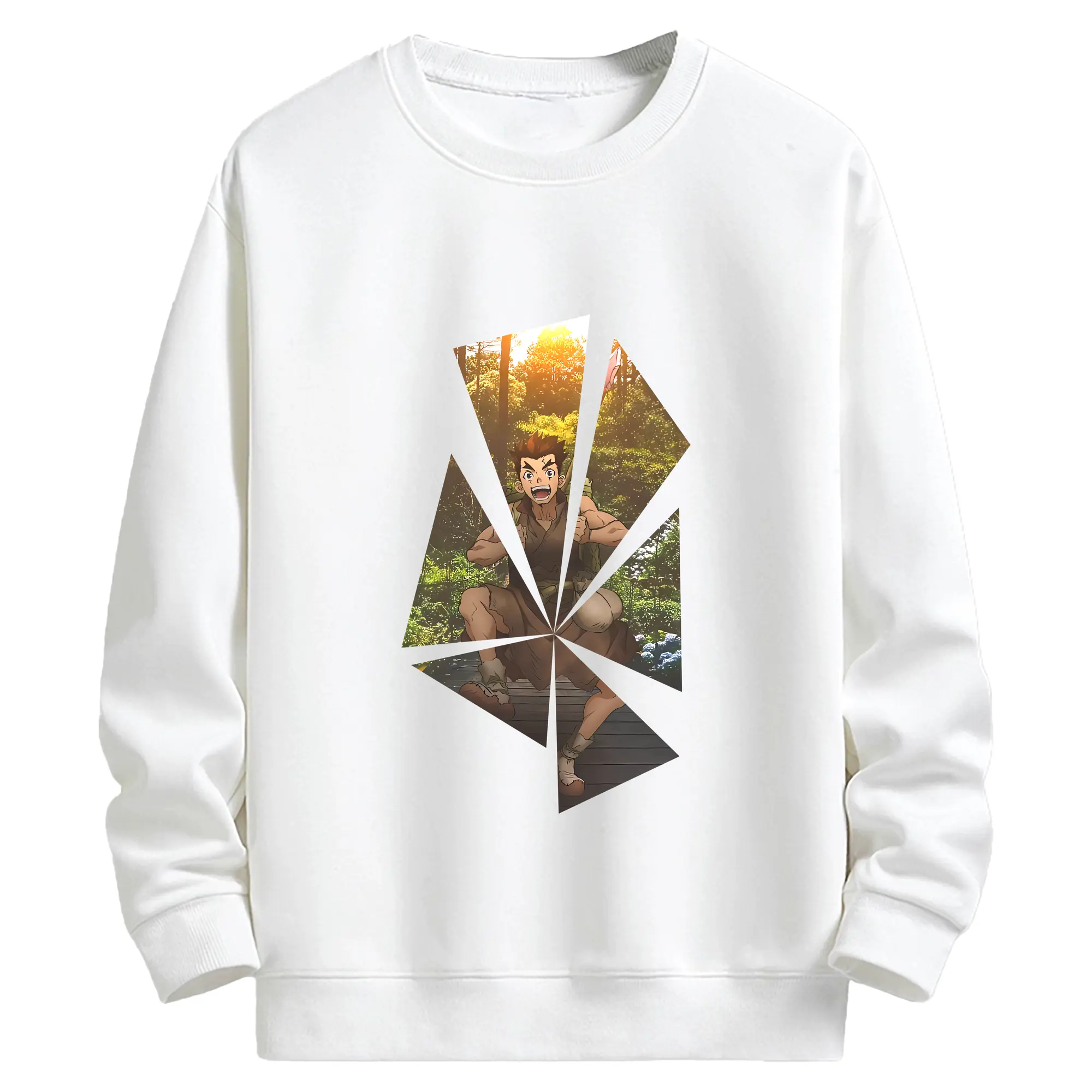 ドクターストーン グッズ,大木大樹 - キッズ クルーネックスウェットシャツ ・ フロントプリント ・ 綿80％ ポリエステル20％ ・ 快適 通学 スポーツ 日常使い お散歩用