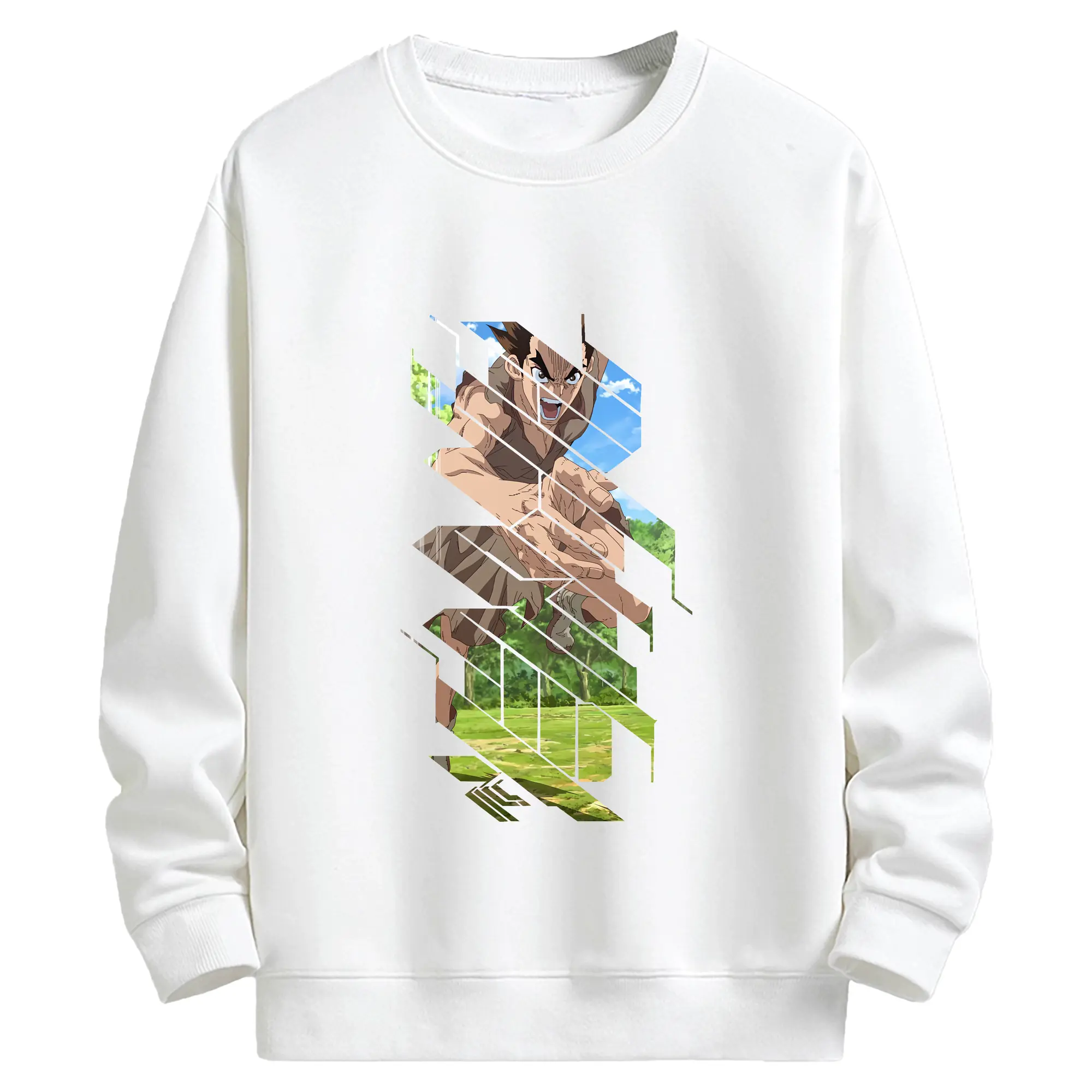 ドクターストーン グッズ,大木大樹 - キッズ クルーネックスウェットシャツ ・ フロントプリント ・ 綿80％ ポリエステル20％ ・ 快適 通学 スポーツ 日常使い お散歩用