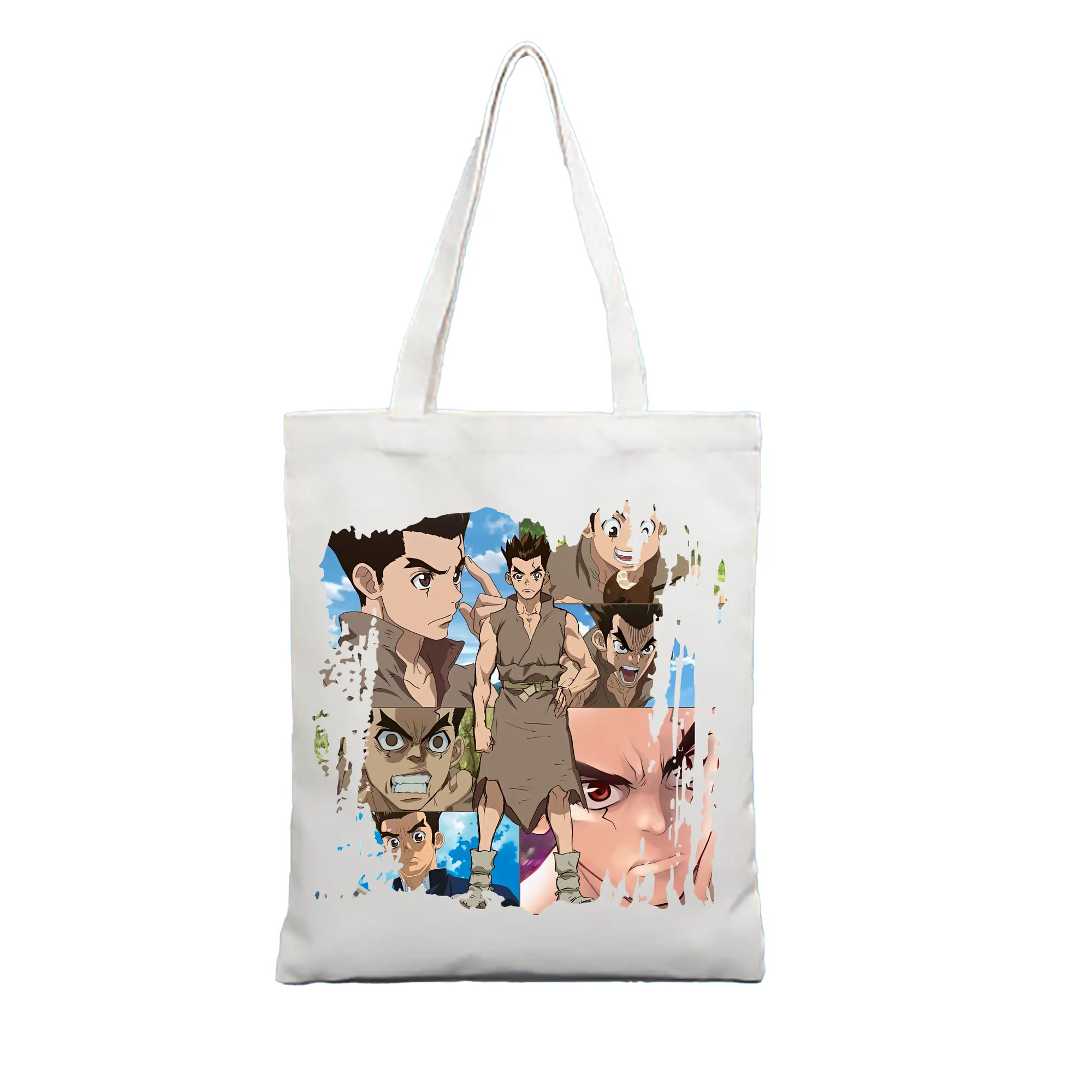 ドクターストーン グッズ,大木大樹 - 縦型キャンバス手提げバッグ（トートバッグ） ・ キャンバス素材 ・ ショッピング用 ・ 軽量 丈夫 お手入れ簡単