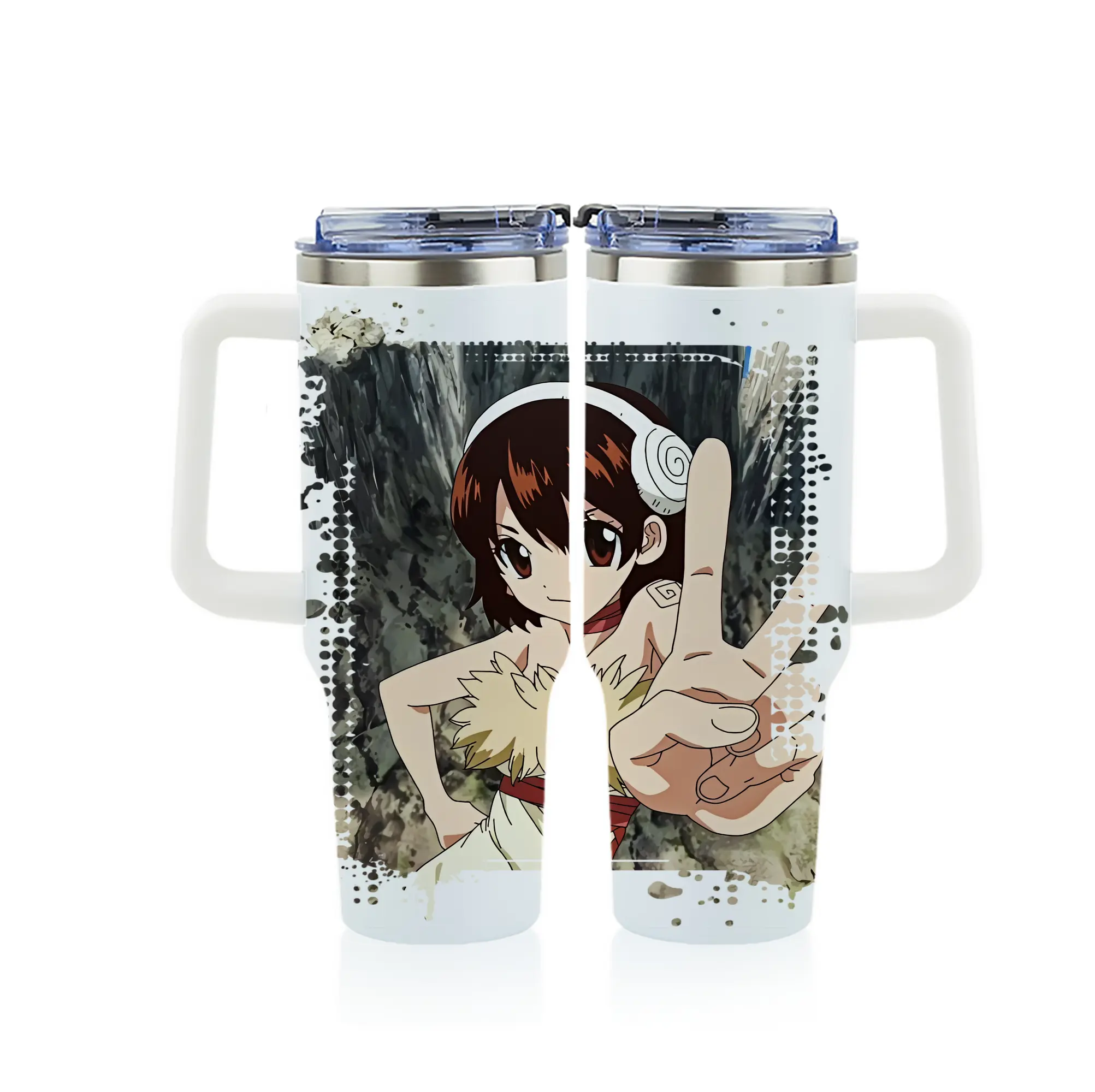 ドクターストーン グッズ,小川杠 - 1200mL フルプリント車用タンブラー ・ 304ステンレス 内側 ・ 201ステンレス 外側 ・ 保温 保冷 ・ 通勤 ドライブ アウトドア用