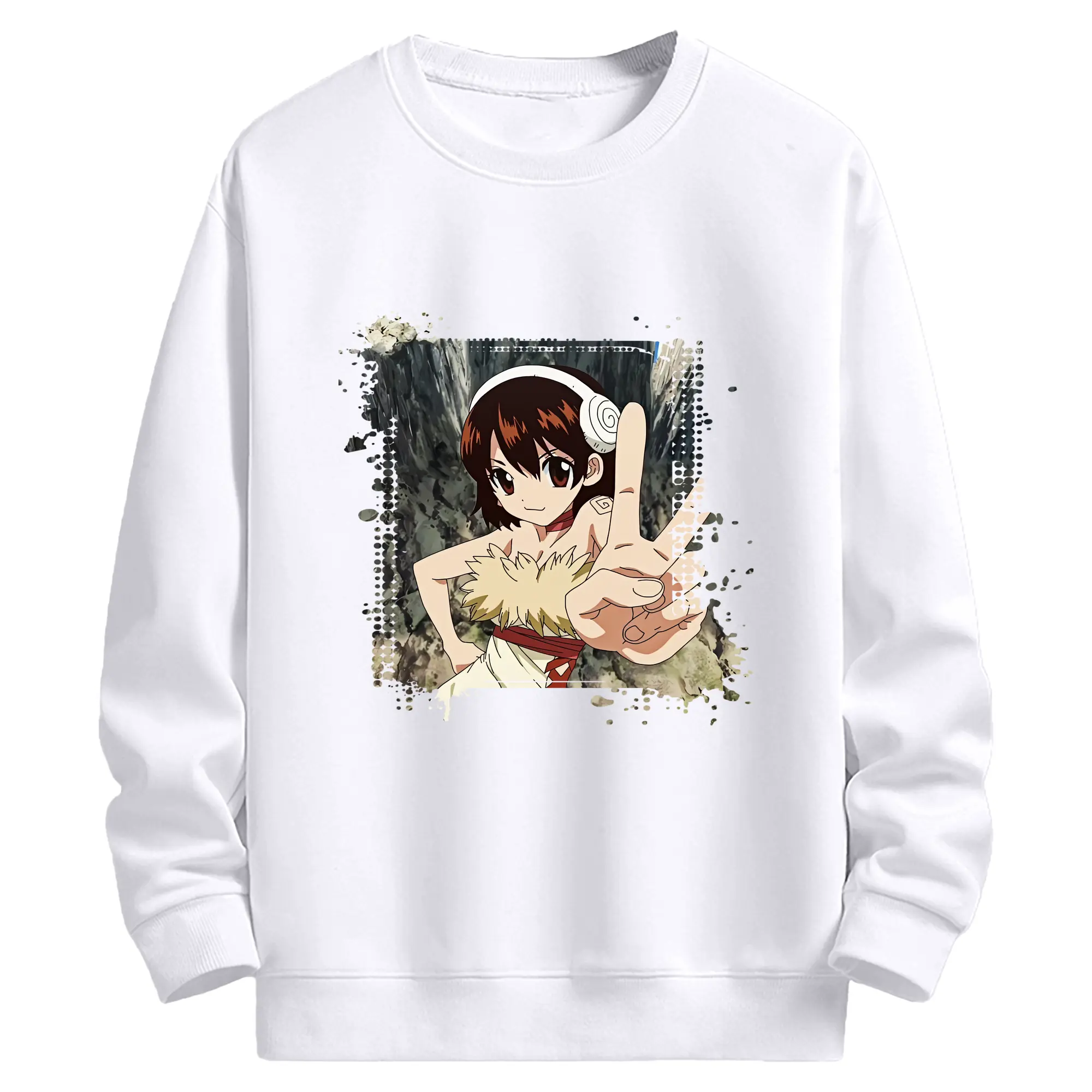 ドクターストーン グッズ,小川杠 - 高品質 クルーネック スウェット ・ コットン59％ ポリエステル41％ ・ ユニセックス 長袖 トレーナー ・ カジュアル デイリー スポーツ 散歩用