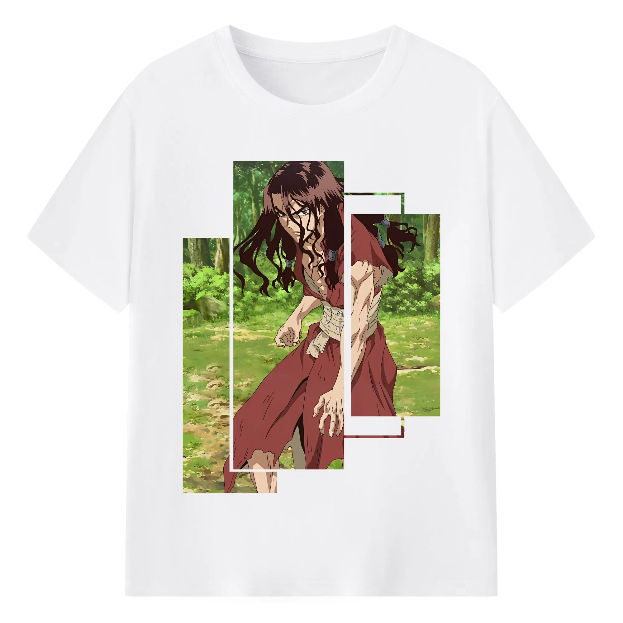 ドクターストーン グッズ,司 - 綿100％ 半袖Tシャツ ・ フロントプリント ・ 快適 通気性 ・ 日常使い 散歩 スポーツ用