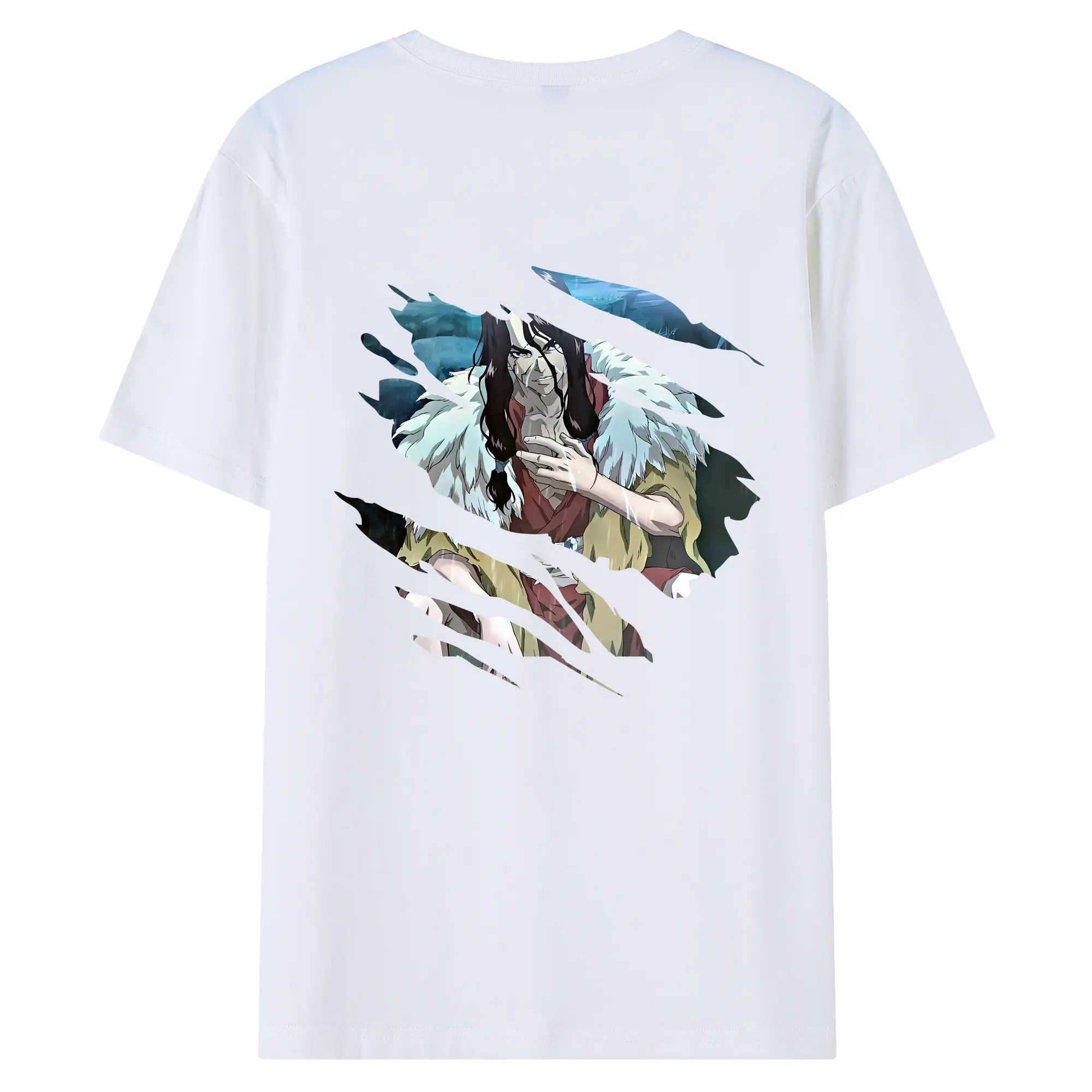 ドクターストーン グッズ,司 - 綿100％ 半袖Tシャツ ・ バックプリント ・ 快適 通気性 ・ 日常使い 散歩 スポーツ用