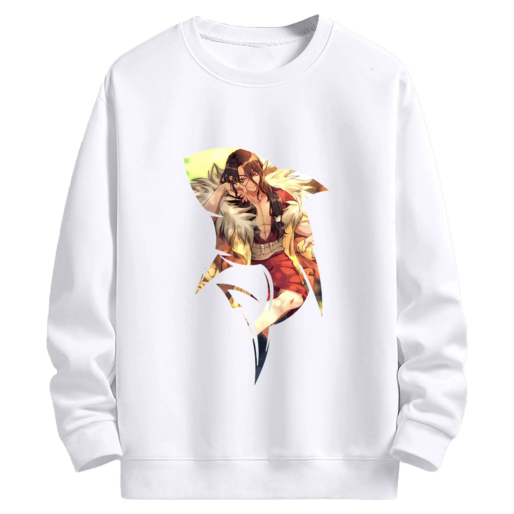 ドクターストーン グッズ,司 - 高品質 クルーネック スウェット ・ コットン59％ ポリエステル41％ ・ ユニセックス 長袖 トレーナー ・ カジュアル デイリー スポーツ 散歩用