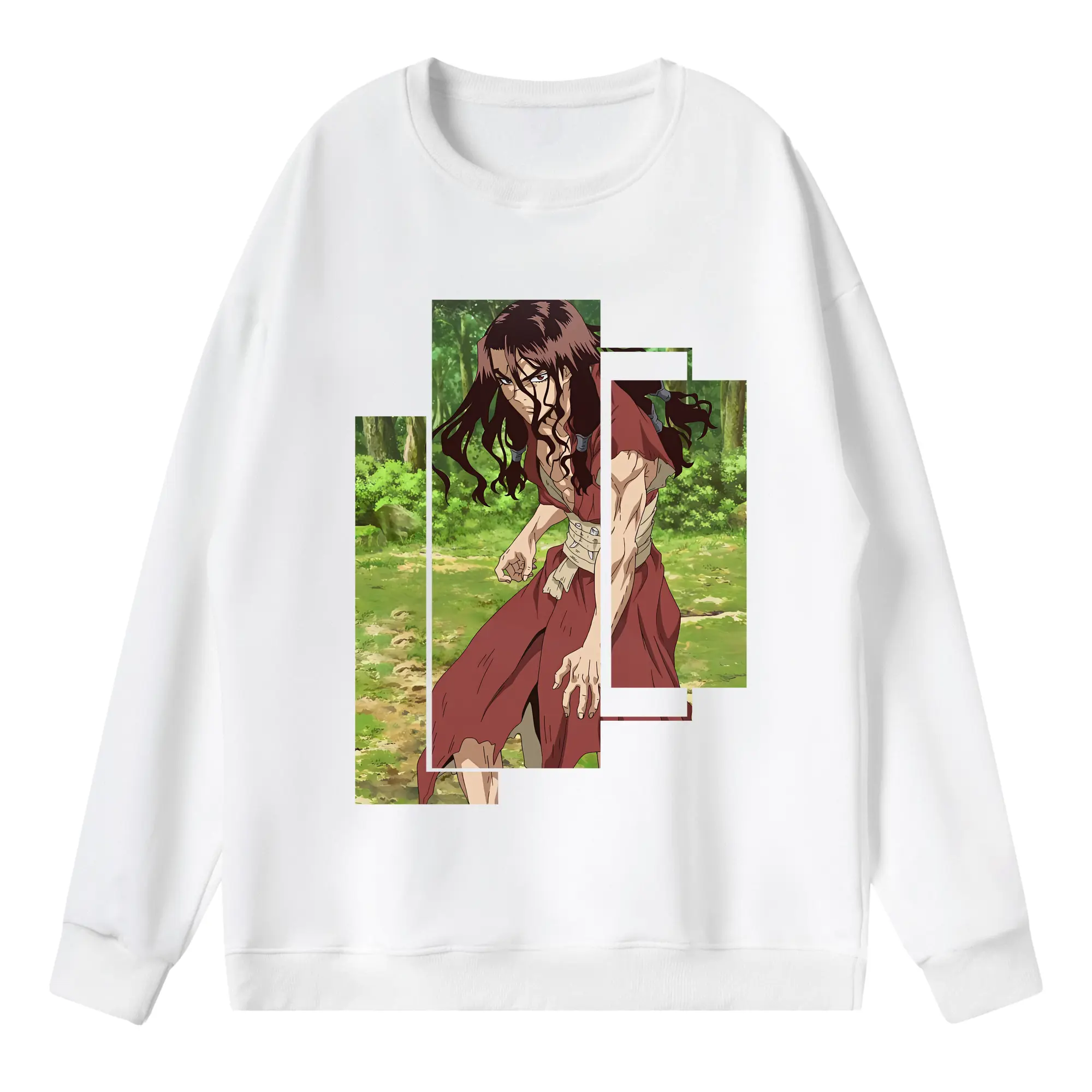 ドクターストーン グッズ,司 - 薄手 クルーネック スウェット 裏毛260g · ポリエステル 春秋向け カジュアル 男女兼用 · トレーナー デイリー スポーツ 散歩に最適