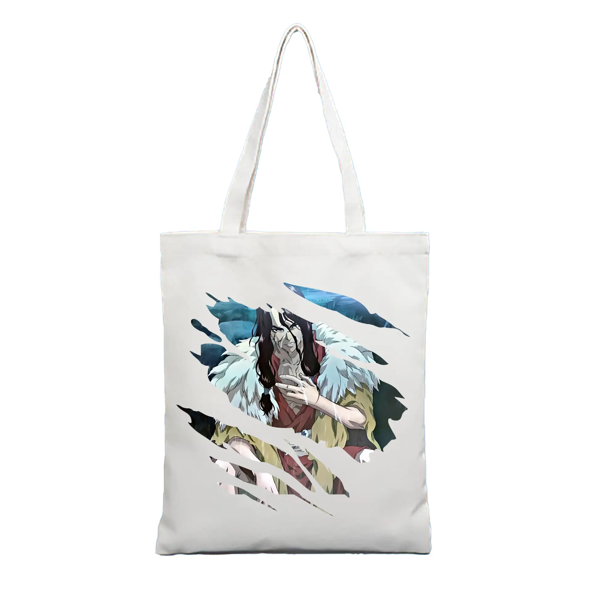 ドクターストーン グッズ,司 - 縦型キャンバス手提げバッグ（トートバッグ） ・ キャンバス素材 ・ ショッピング用 ・ 軽量 丈夫 お手入れ簡単