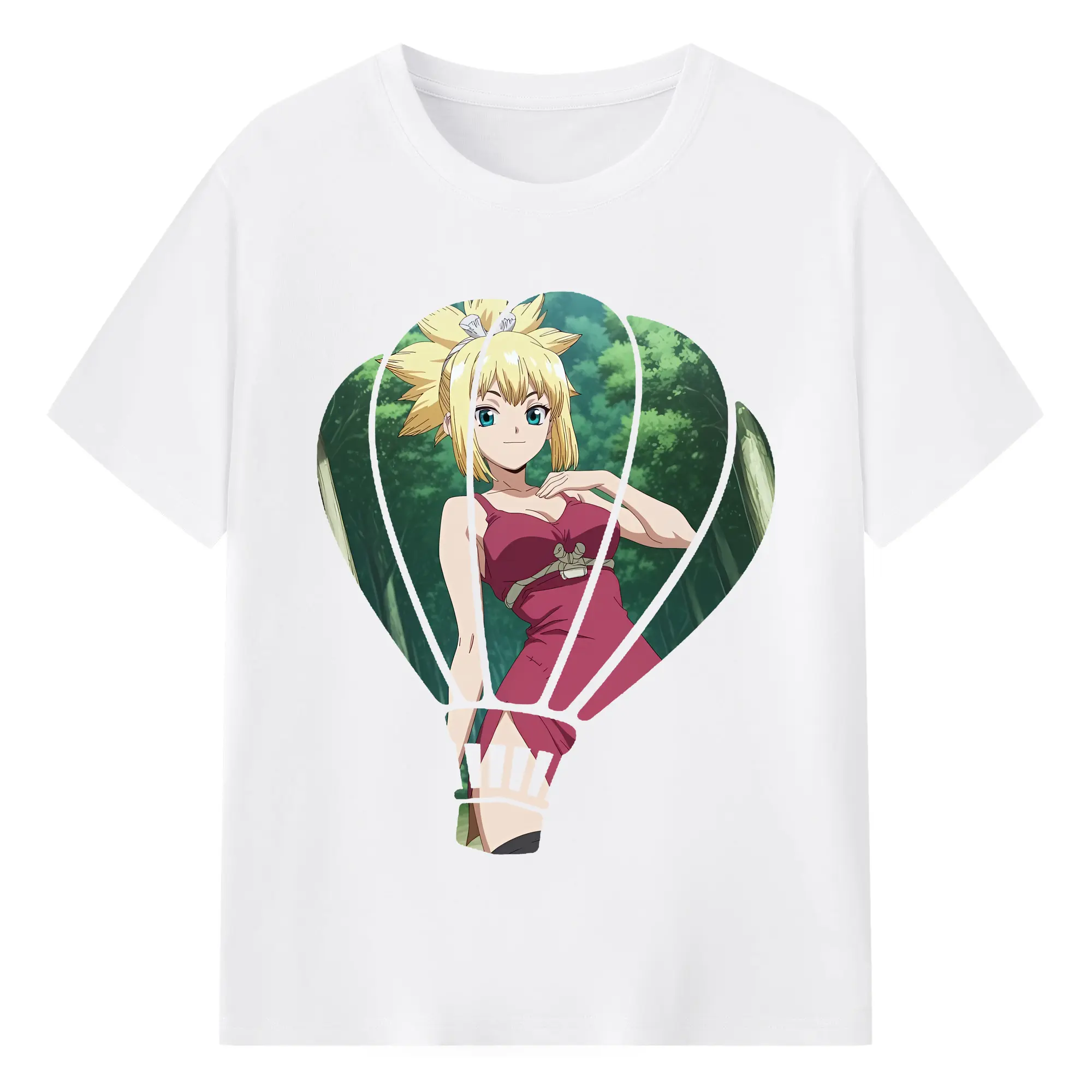 ドクターストーン グッズ,コハク - 綿100％ 半袖Tシャツ ・ フロントプリント ・ 快適 通気性 ・ 日常使い 散歩 スポーツ用