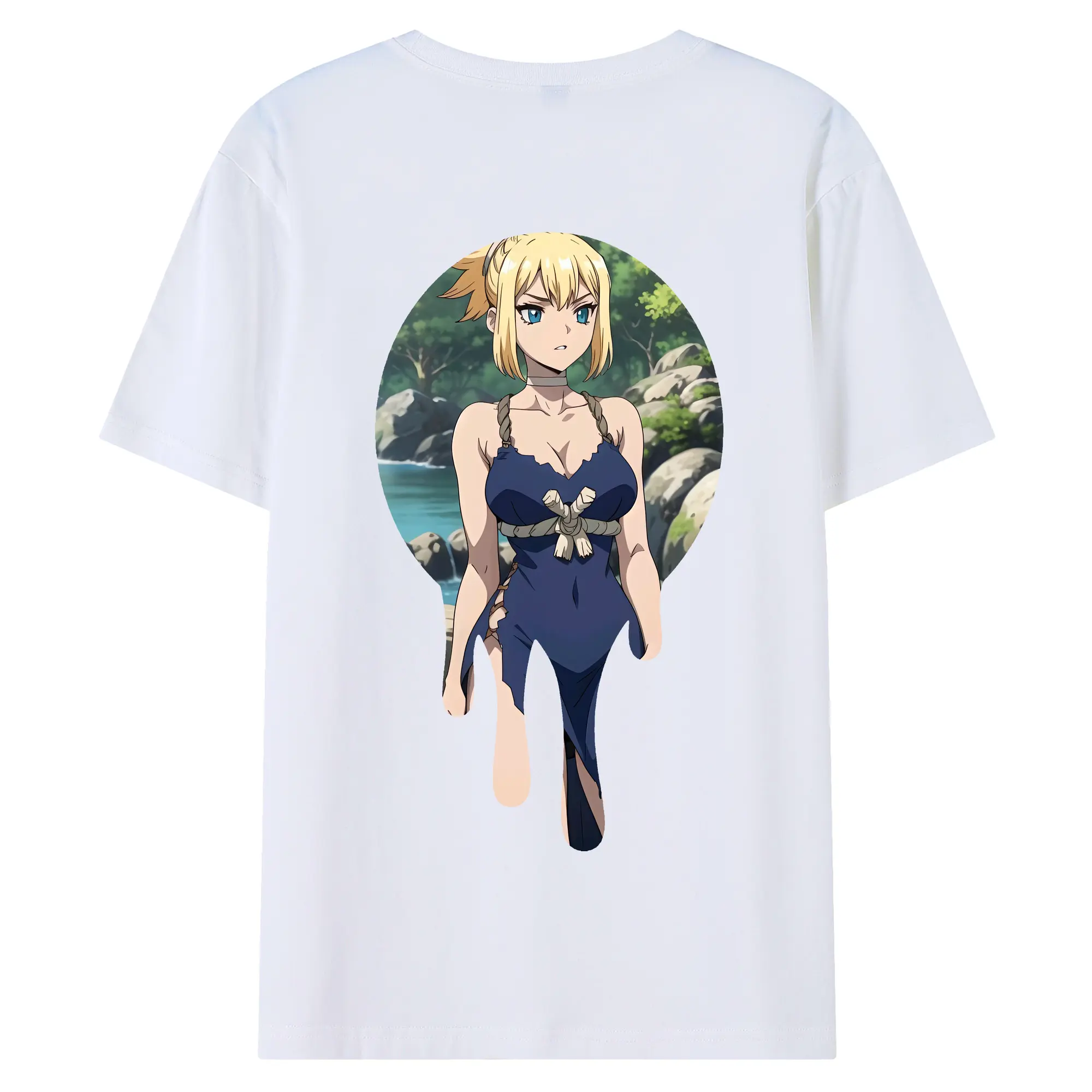 ドクターストーン グッズ,コハク - 綿100％ 半袖Tシャツ ・ バックプリント ・ 快適 通気性 ・ 日常使い 散歩 スポーツ用