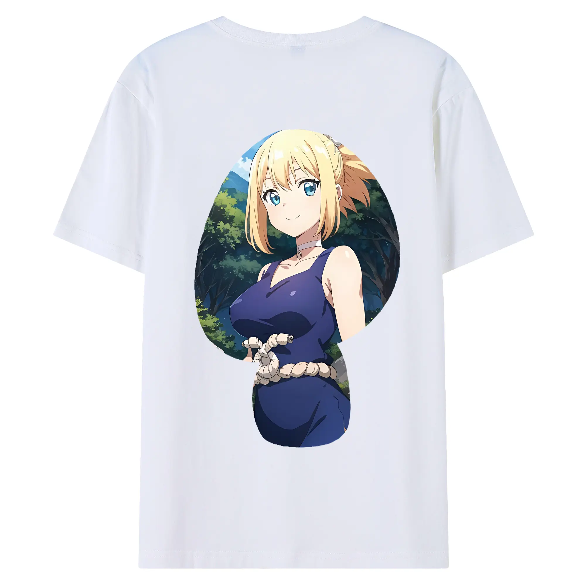 ドクターストーン グッズ,コハク - 綿100％ 半袖Tシャツ ・ バックプリント ・ 快適 通気性 ・ 日常使い 散歩 スポーツ用