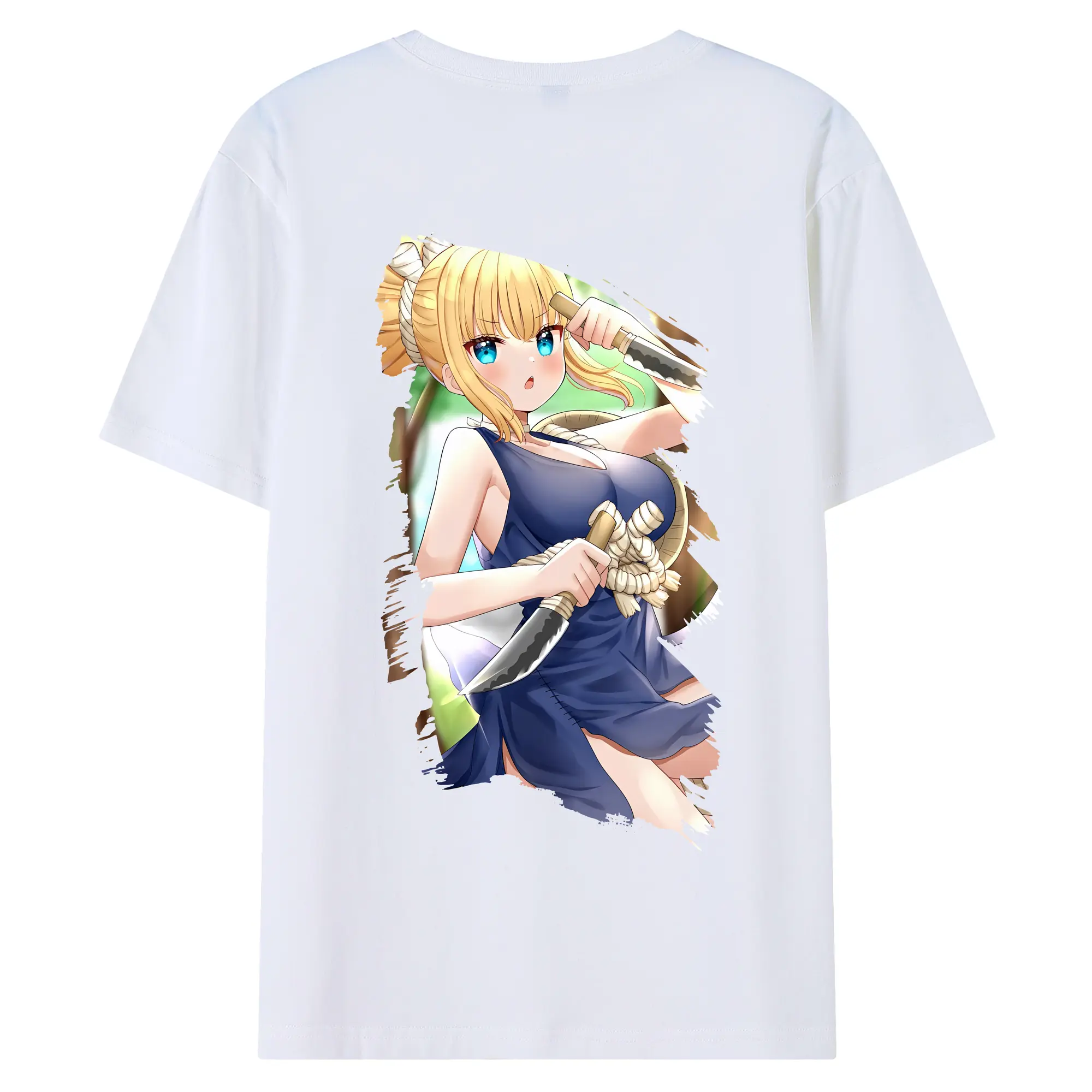 ドクターストーン グッズ,コハク - 綿100％ 半袖Tシャツ ・ バックプリント ・ 快適 通気性 ・ 日常使い 散歩 スポーツ用