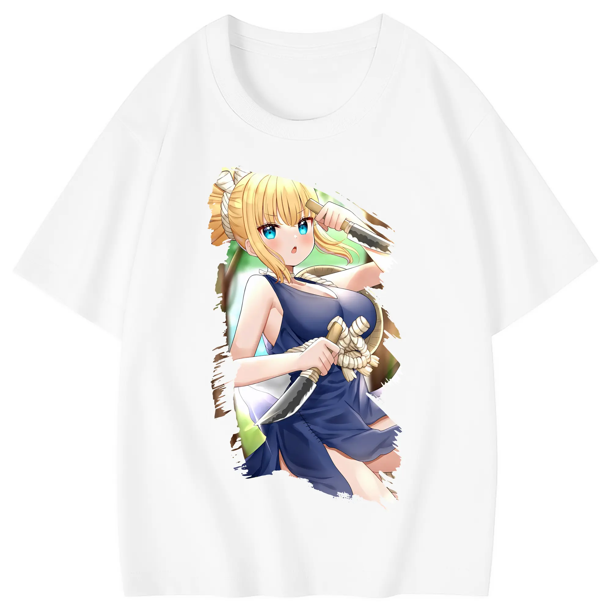 ドクターストーン グッズ,コハク - 綿100％ キッズTシャツ ・ フロントプリント ・ 快適 通気性 ・ スポーツ カジュアル 散歩用