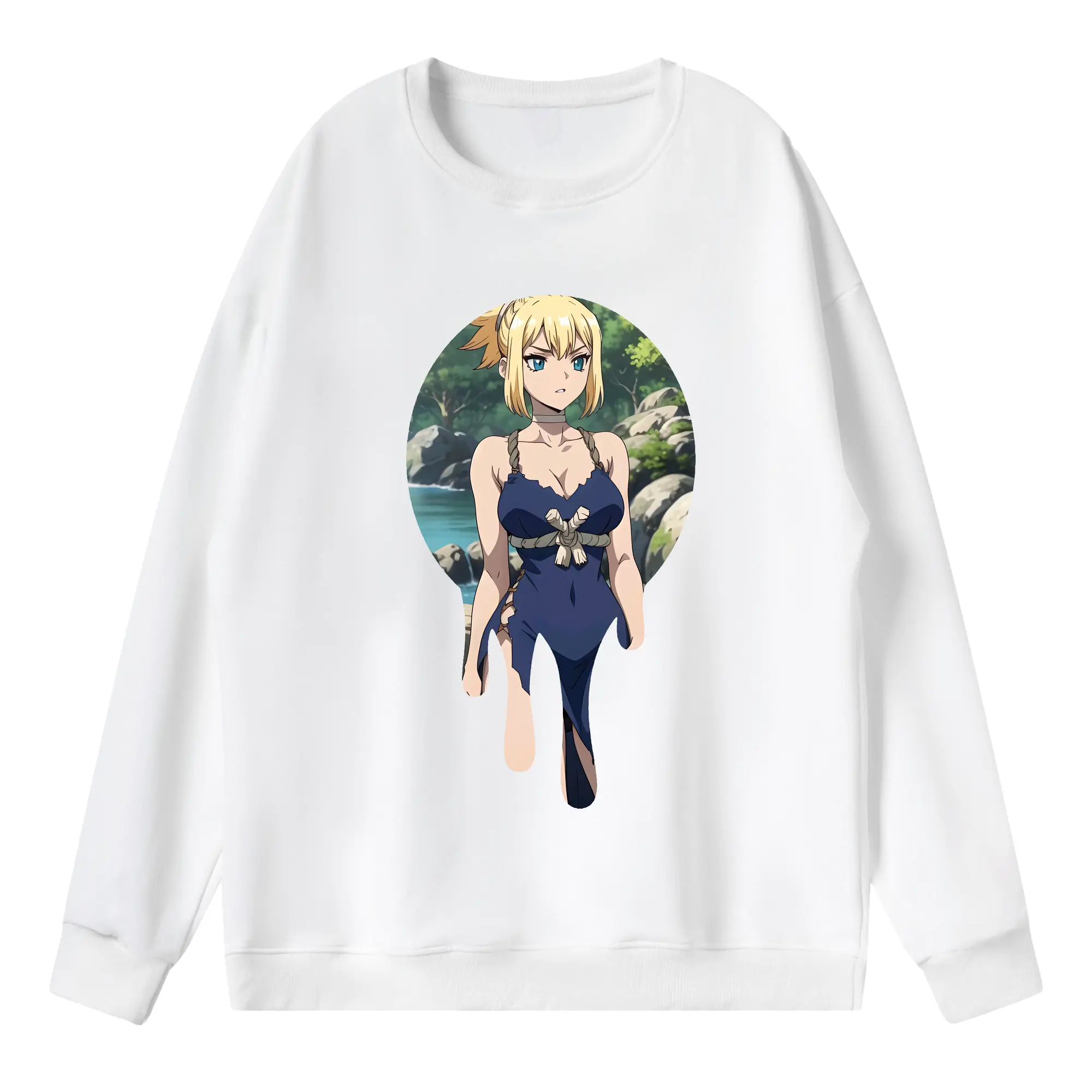 ドクターストーン グッズ,コハク - 薄手 クルーネック スウェット 裏毛260g · ポリエステル 春秋向け カジュアル 男女兼用 · トレーナー デイリー スポーツ 散歩に最適