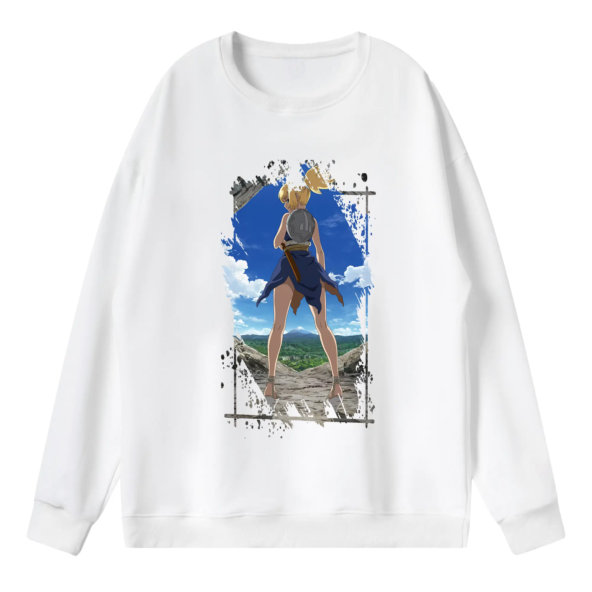 ドクターストーン グッズ,コハク - 薄手 クルーネック スウェット 裏毛260g · ポリエステル 春秋向け カジュアル 男女兼用 · トレーナー デイリー スポーツ 散歩に最適