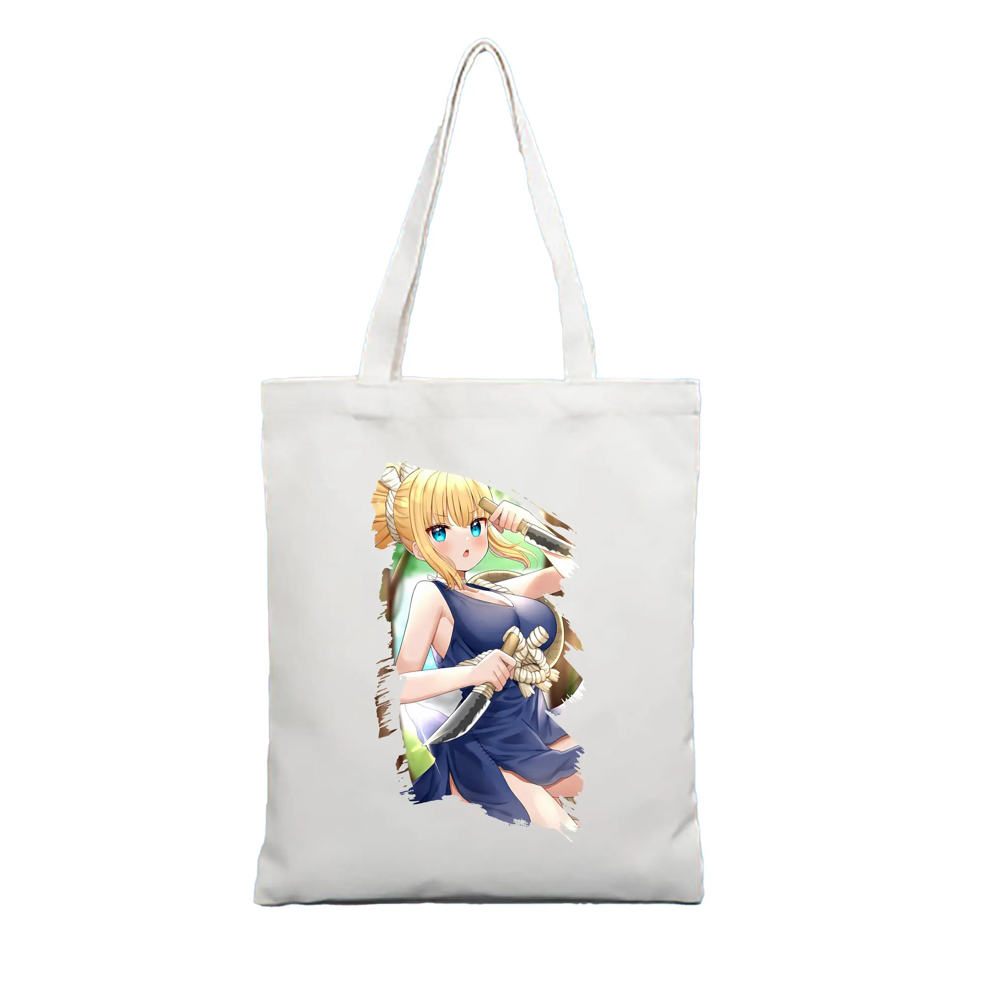 ドクターストーン グッズ,コハク - 縦型キャンバス手提げバッグ（トートバッグ） ・ キャンバス素材 ・ ショッピング用 ・ 軽量 丈夫 お手入れ簡単