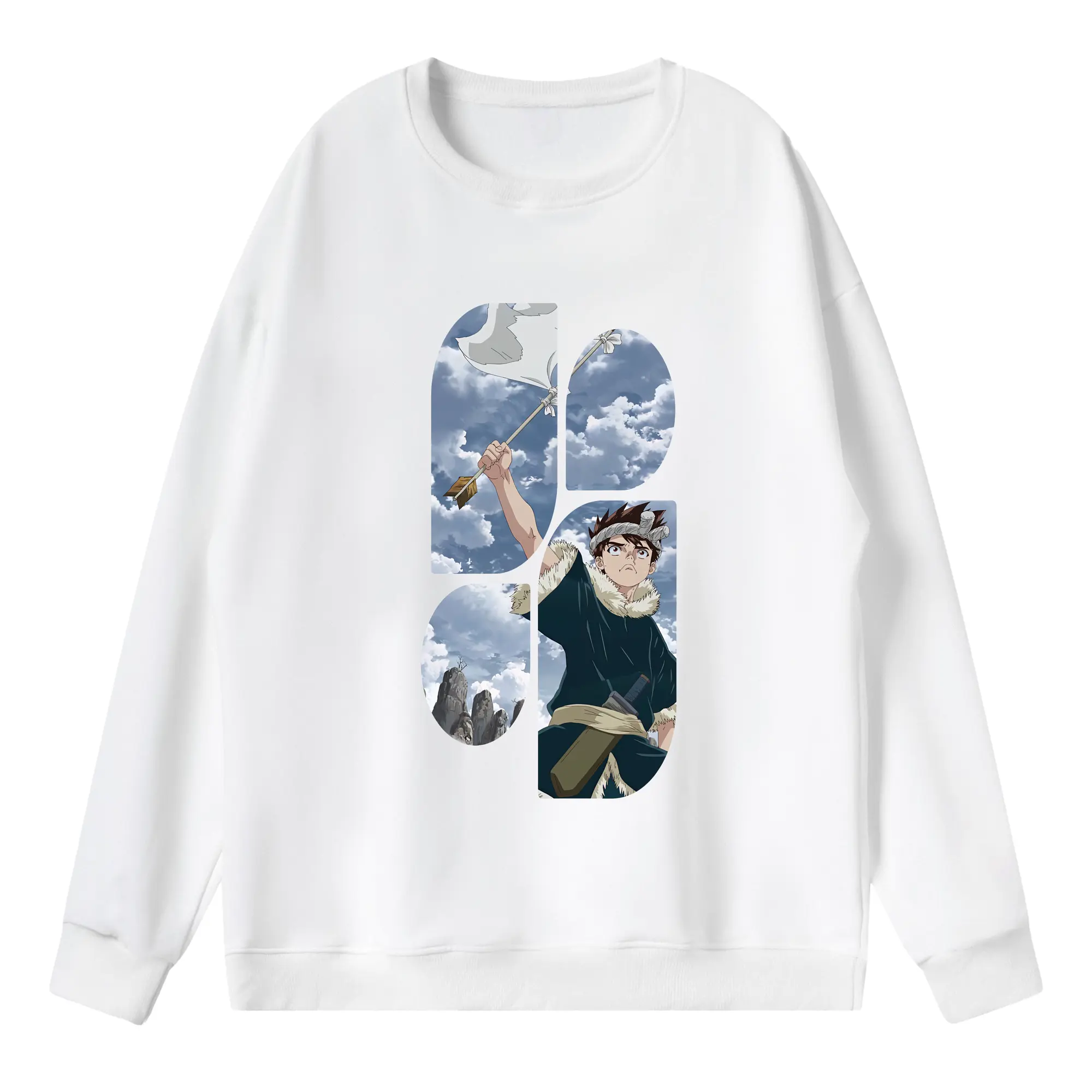 ドクターストーン グッズ,クロム - 薄手 クルーネック スウェット 裏毛260g · ポリエステル 春秋向け カジュアル 男女兼用 · トレーナー デイリー スポーツ 散歩に最適