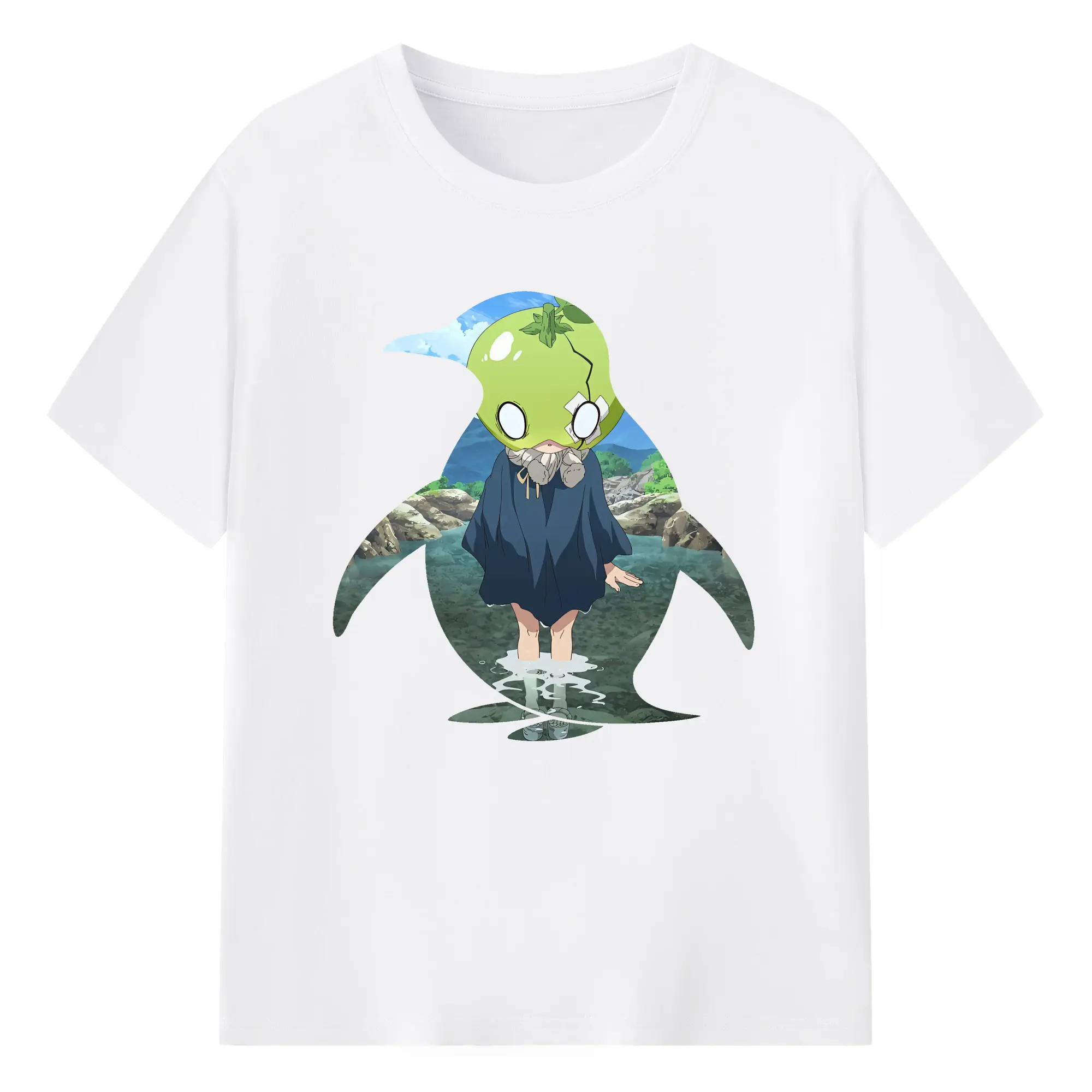 ドクターストーン グッズ,スイカ - 綿100％ 半袖Tシャツ ・ フロントプリント ・ 快適 通気性 ・ 日常使い 散歩 スポーツ用