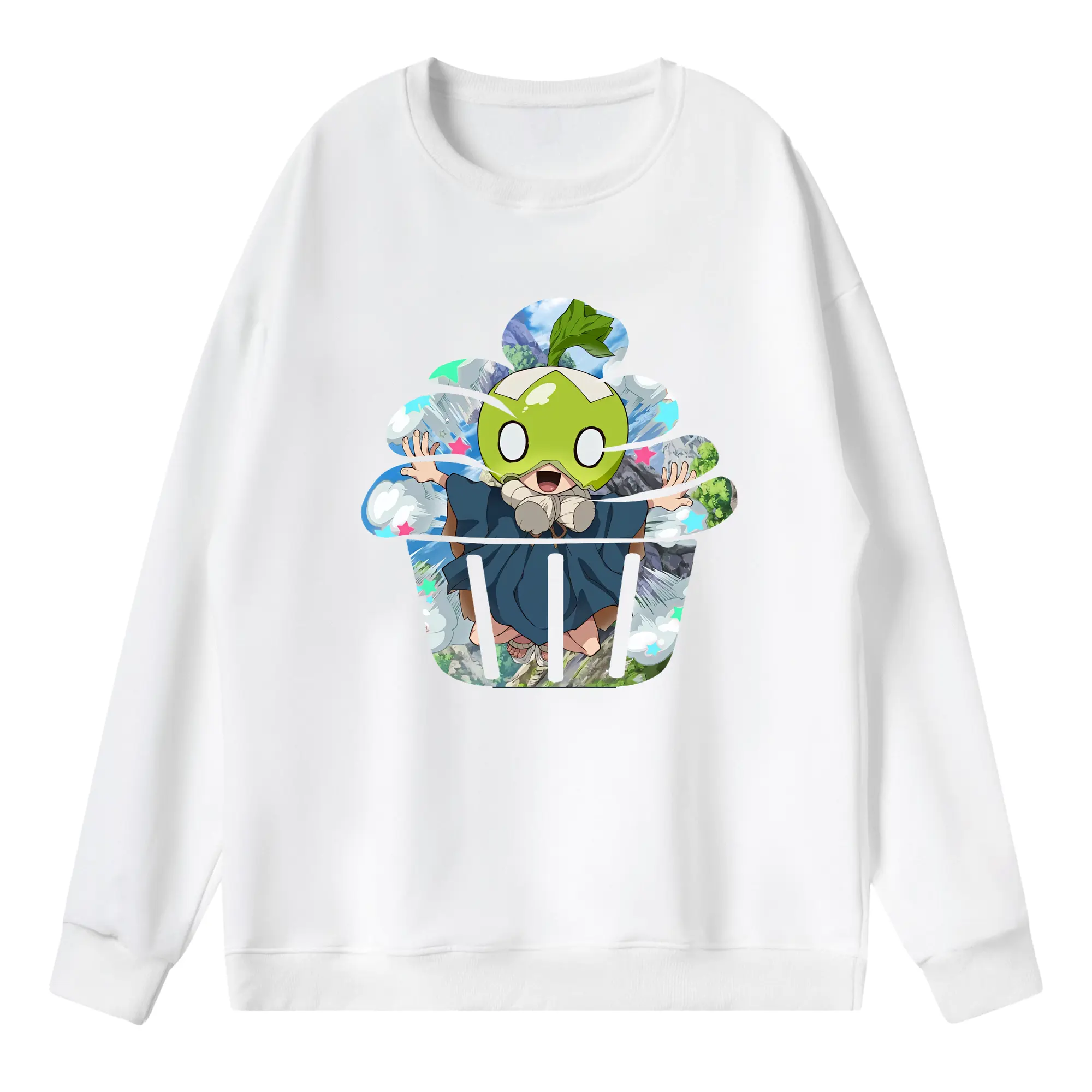 ドクターストーン グッズ,スイカ - 薄手 クルーネック スウェット 裏毛260g · ポリエステル 春秋向け カジュアル 男女兼用 · トレーナー デイリー スポーツ 散歩に最適