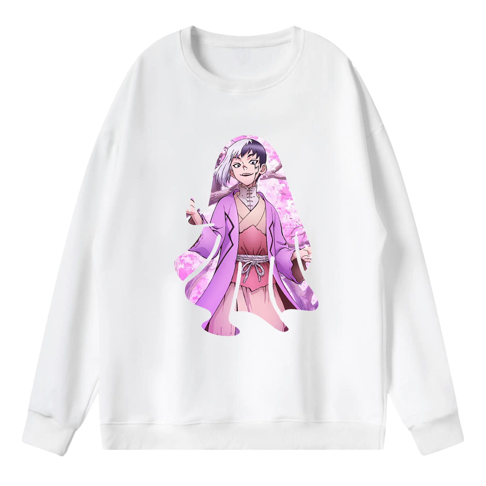 ドクターストーン グッズ,ゲン 銀狼 - 薄手 クルーネック スウェット 裏毛260g · ポリエステル 春秋向け カジュアル 男女兼用 · トレーナー デイリー スポーツ 散歩に最適