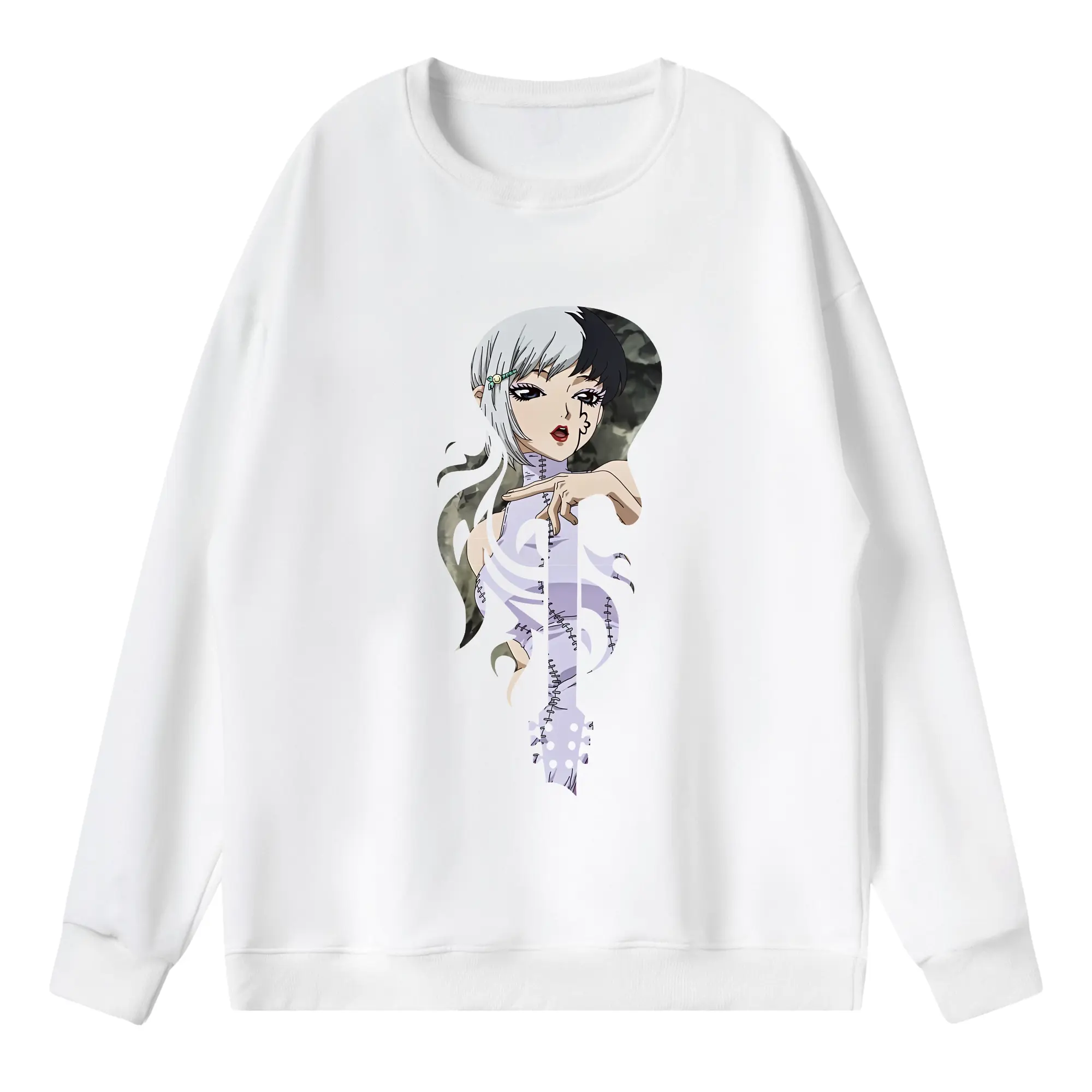 ドクターストーン グッズ,ゲン 銀狼 - 薄手 クルーネック スウェット 裏毛260g · ポリエステル 春秋向け カジュアル 男女兼用 · トレーナー デイリー スポーツ 散歩に最適