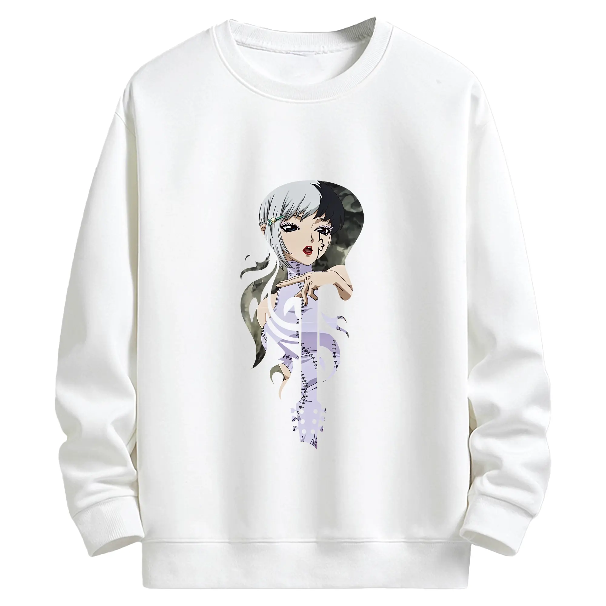 ドクターストーン グッズ,ゲン 銀狼 - キッズ クルーネックスウェットシャツ ・ フロントプリント ・ 綿80％ ポリエステル20％ ・ 快適 通学 スポーツ 日常使い お散歩用
