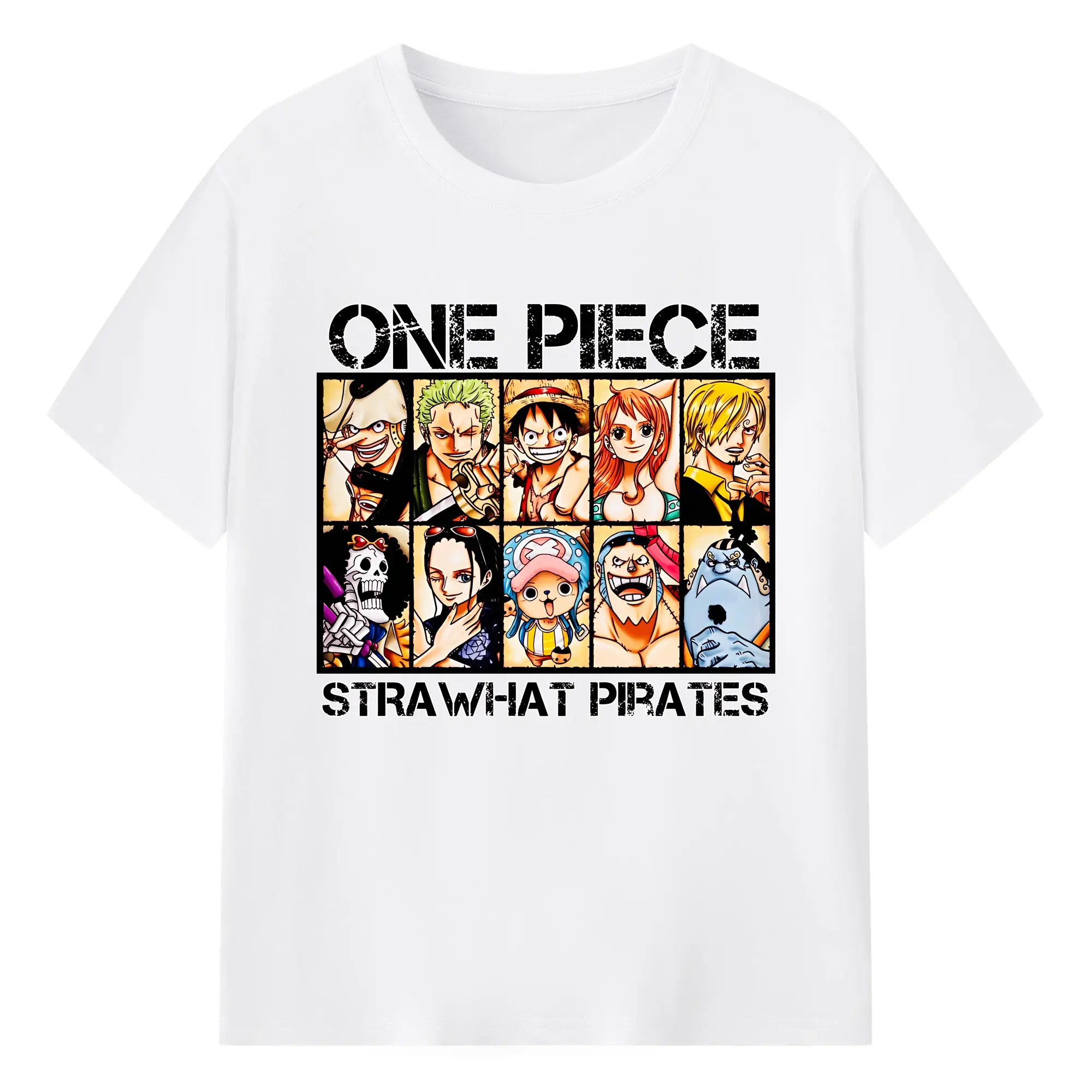 ワンピース グッズ モンキー・D・ルフィ - 綿100％ 半袖Tシャツ ・ フロントプリント ・ 快適 通気性 ・ 日常使い 散歩 スポーツ用