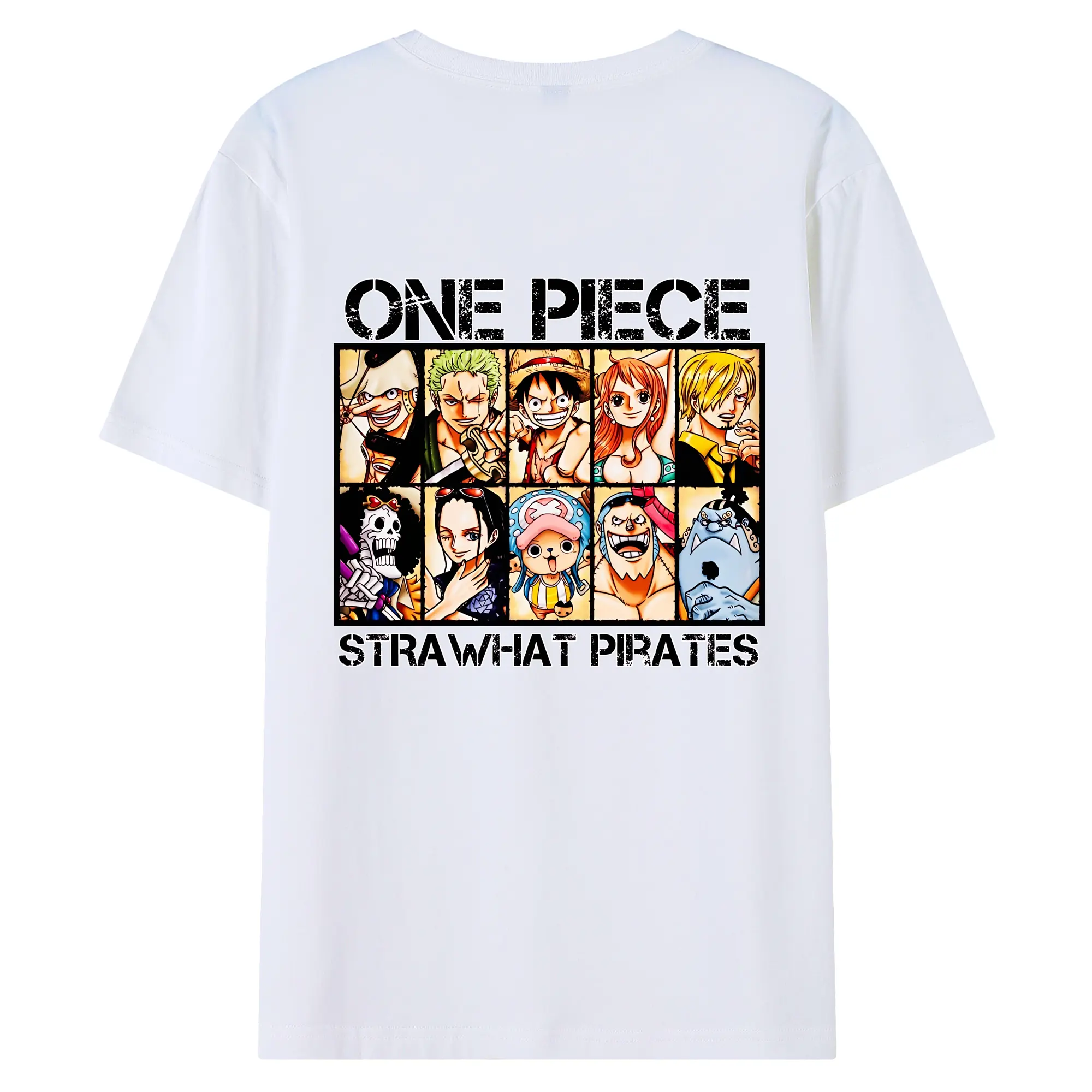 ワンピース グッズ モンキー・D・ルフィ - 綿100％ 半袖Tシャツ ・ バックプリント ・ 快適 通気性 ・ 日常使い 散歩 スポーツ用