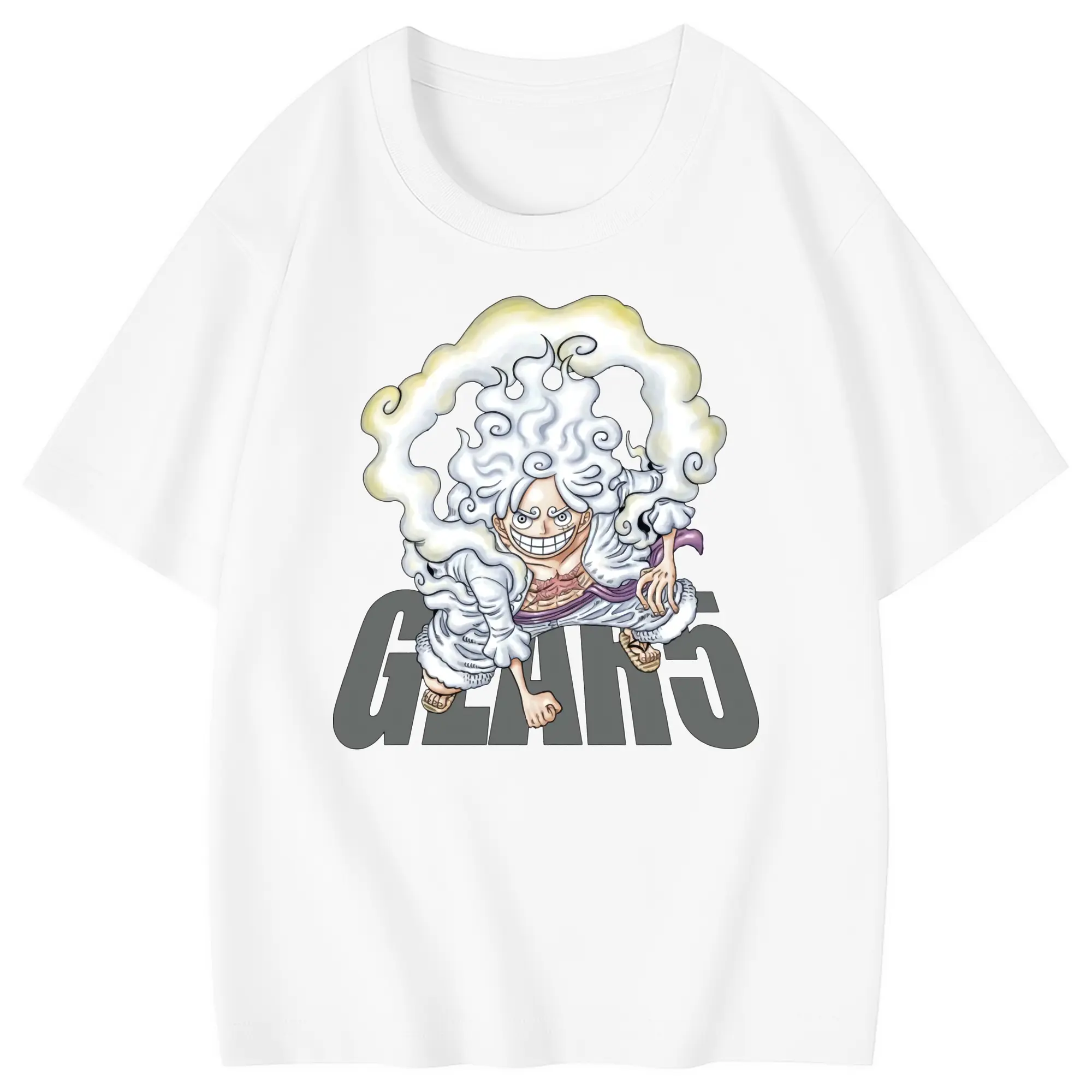 ワンピース グッズ モンキー・D・ルフィ - 綿100％ キッズTシャツ ・ フロントプリント ・ 快適 通気性 ・ スポーツ カジュアル 散歩用