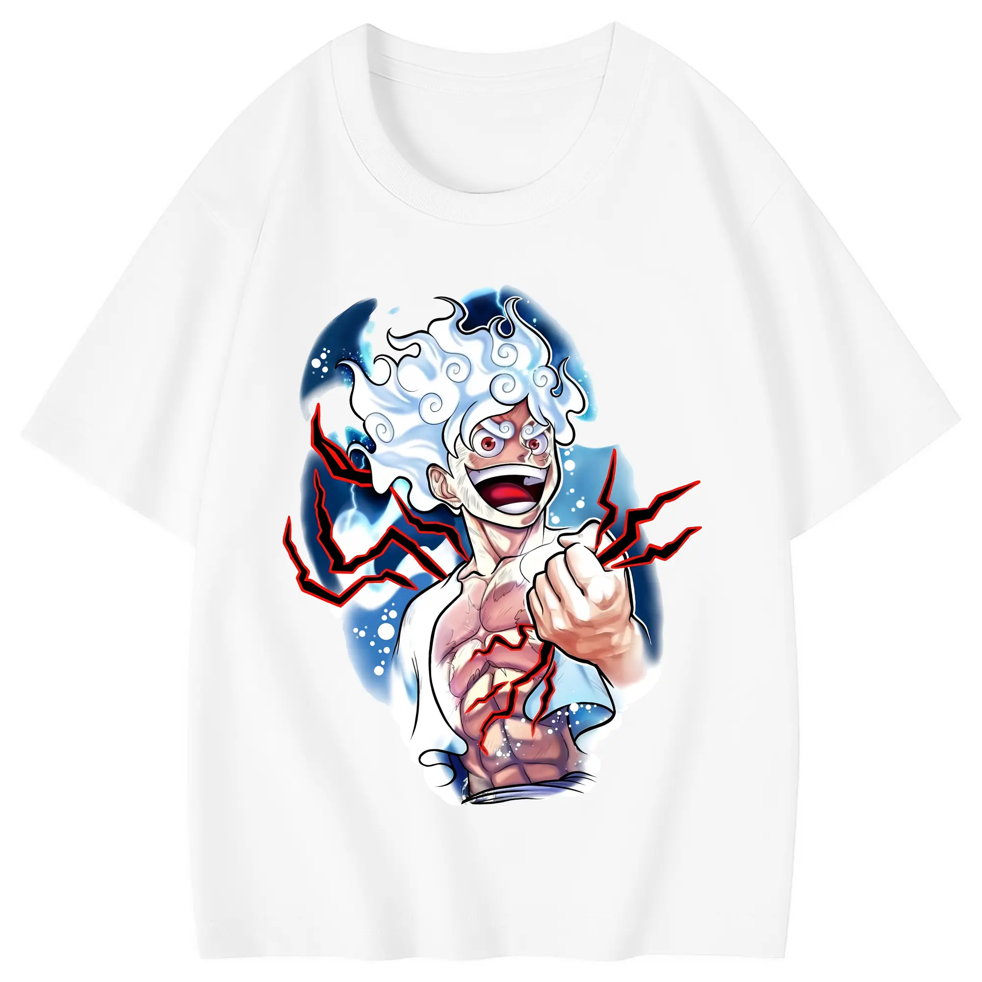 ワンピース グッズ モンキー・D・ルフィ - 綿100％ キッズTシャツ ・ フロントプリント ・ 快適 通気性 ・ スポーツ カジュアル 散歩用