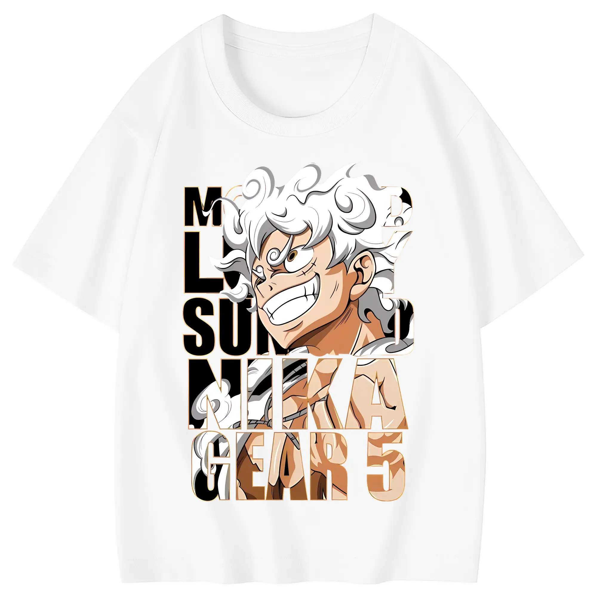 ワンピース グッズ モンキー・D・ルフィ - 綿100％ キッズTシャツ ・ フロントプリント ・ 快適 通気性 ・ スポーツ カジュアル 散歩用