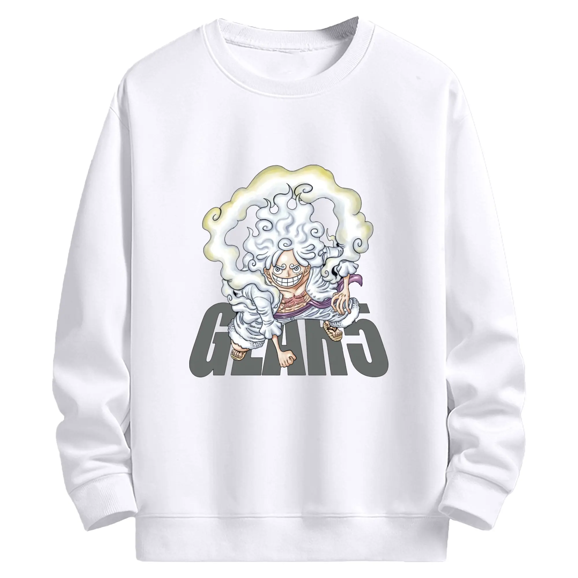 ワンピース グッズ モンキー・D・ルフィ - 高品質 クルーネック スウェット ・ コットン59％ ポリエステル41％ ・ ユニセックス 長袖 トレーナー ・ カジュアル デイリー スポーツ 散歩用