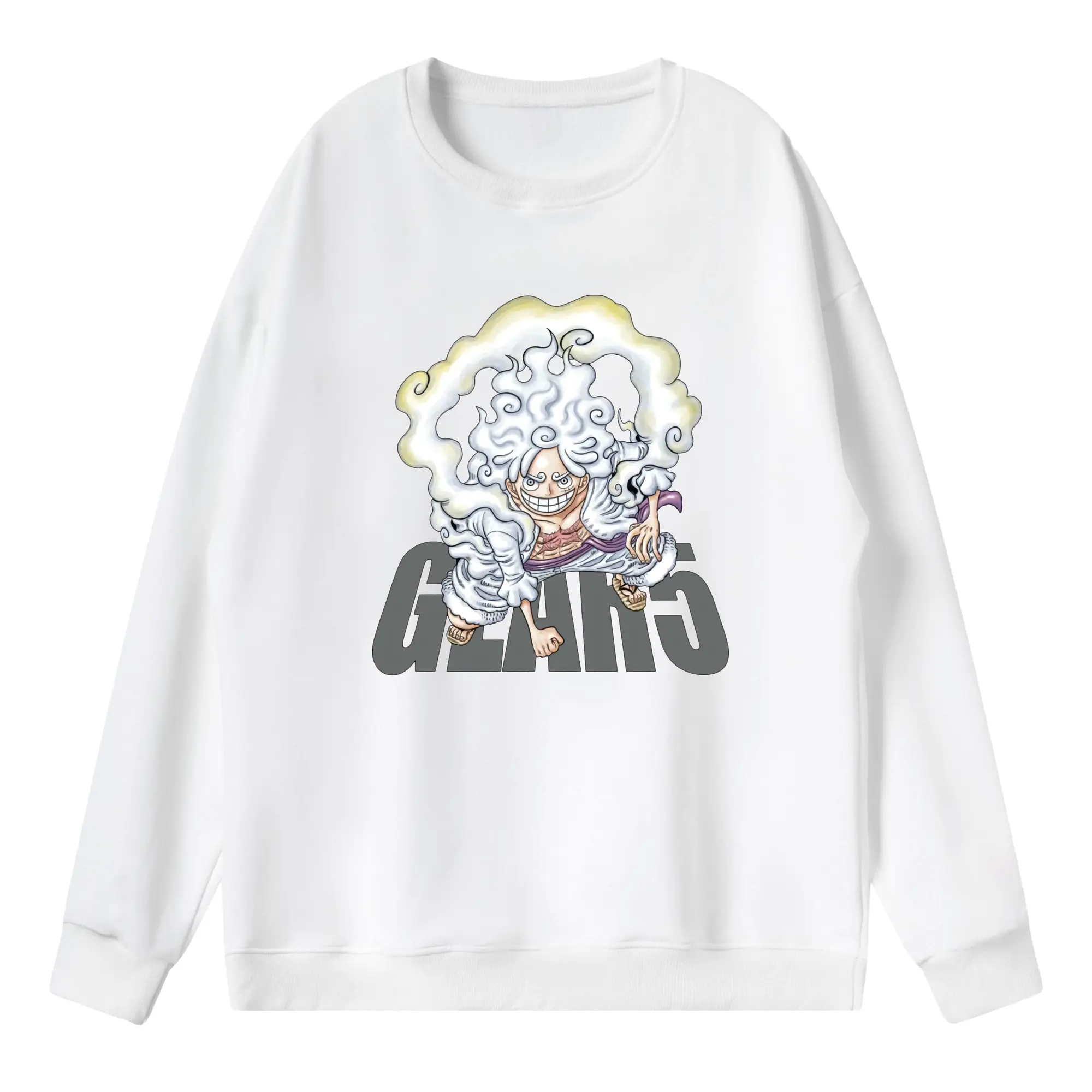 ワンピース グッズ モンキー・D・ルフィ - 薄手 クルーネック スウェット 裏毛260g · ポリエステル 春秋向け カジュアル 男女兼用 · トレーナー デイリー スポーツ 散歩に最適