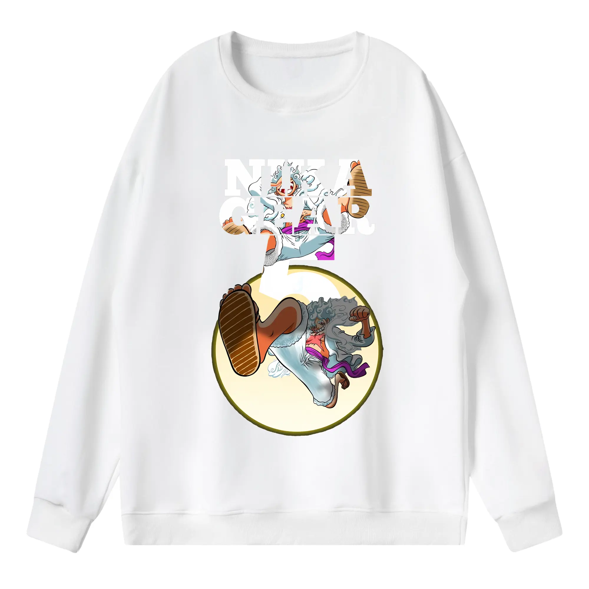 ワンピース グッズ モンキー・D・ルフィ - 薄手 クルーネック スウェット 裏毛260g · ポリエステル 春秋向け カジュアル 男女兼用 · トレーナー デイリー スポーツ 散歩に最適