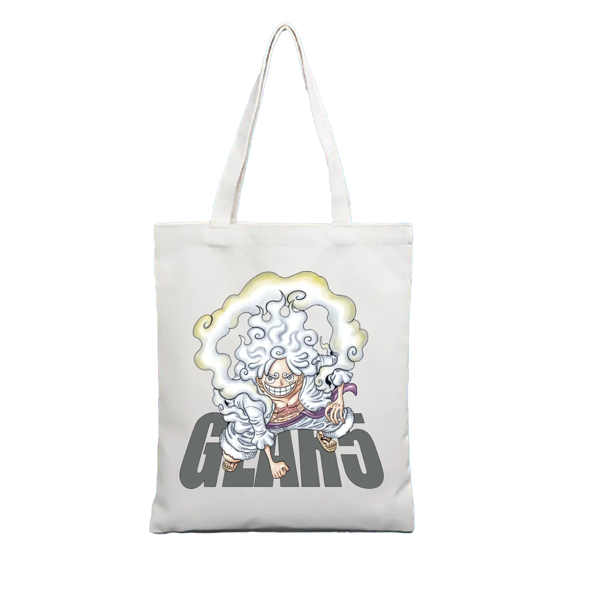 ワンピース グッズ モンキー・D・ルフィ - 縦型キャンバス手提げバッグ（トートバッグ） ・ キャンバス素材 ・ ショッピング用 ・ 軽量 丈夫 お手入れ簡単