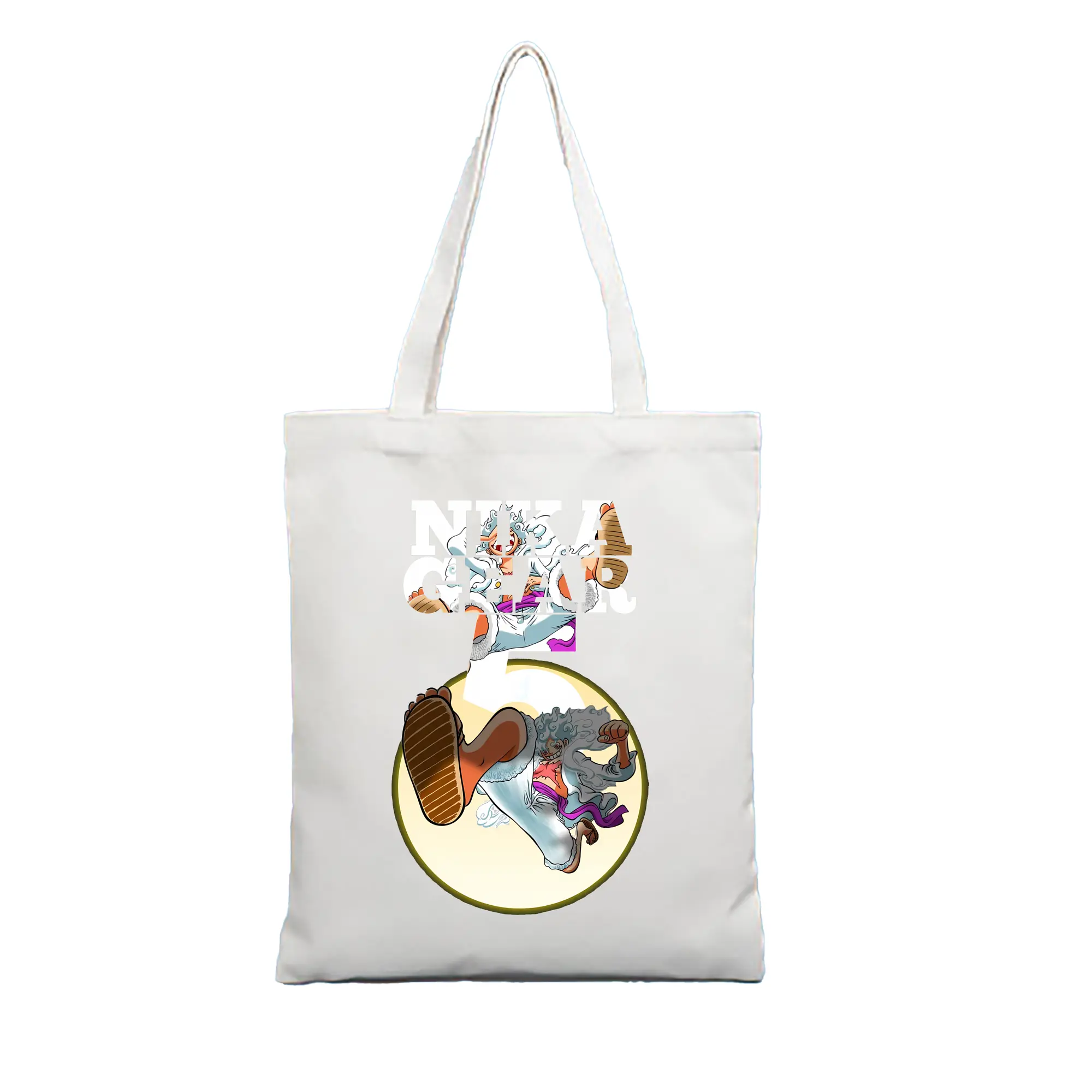 ワンピース グッズ モンキー・D・ルフィ - 縦型キャンバス手提げバッグ（トートバッグ） ・ キャンバス素材 ・ ショッピング用 ・ 軽量 丈夫 お手入れ簡単