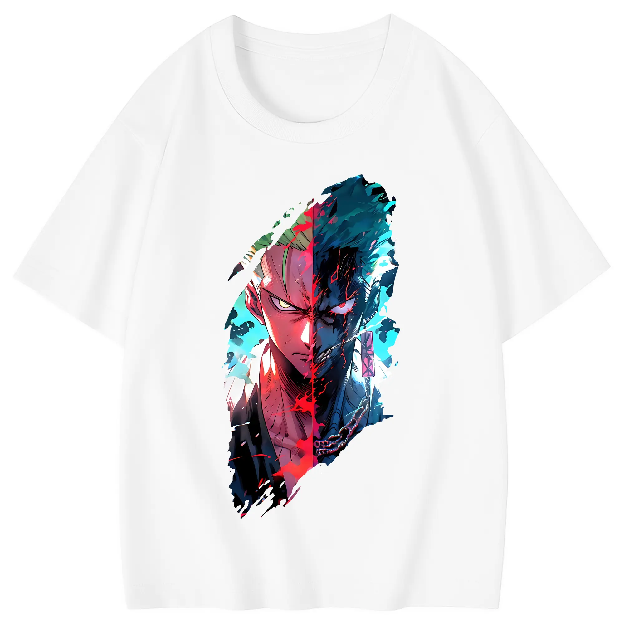 ワンピース グッズ ロロノア・ゾロ - 綿100％ キッズTシャツ ・ フロントプリント ・ 快適 通気性 ・ スポーツ カジュアル 散歩用