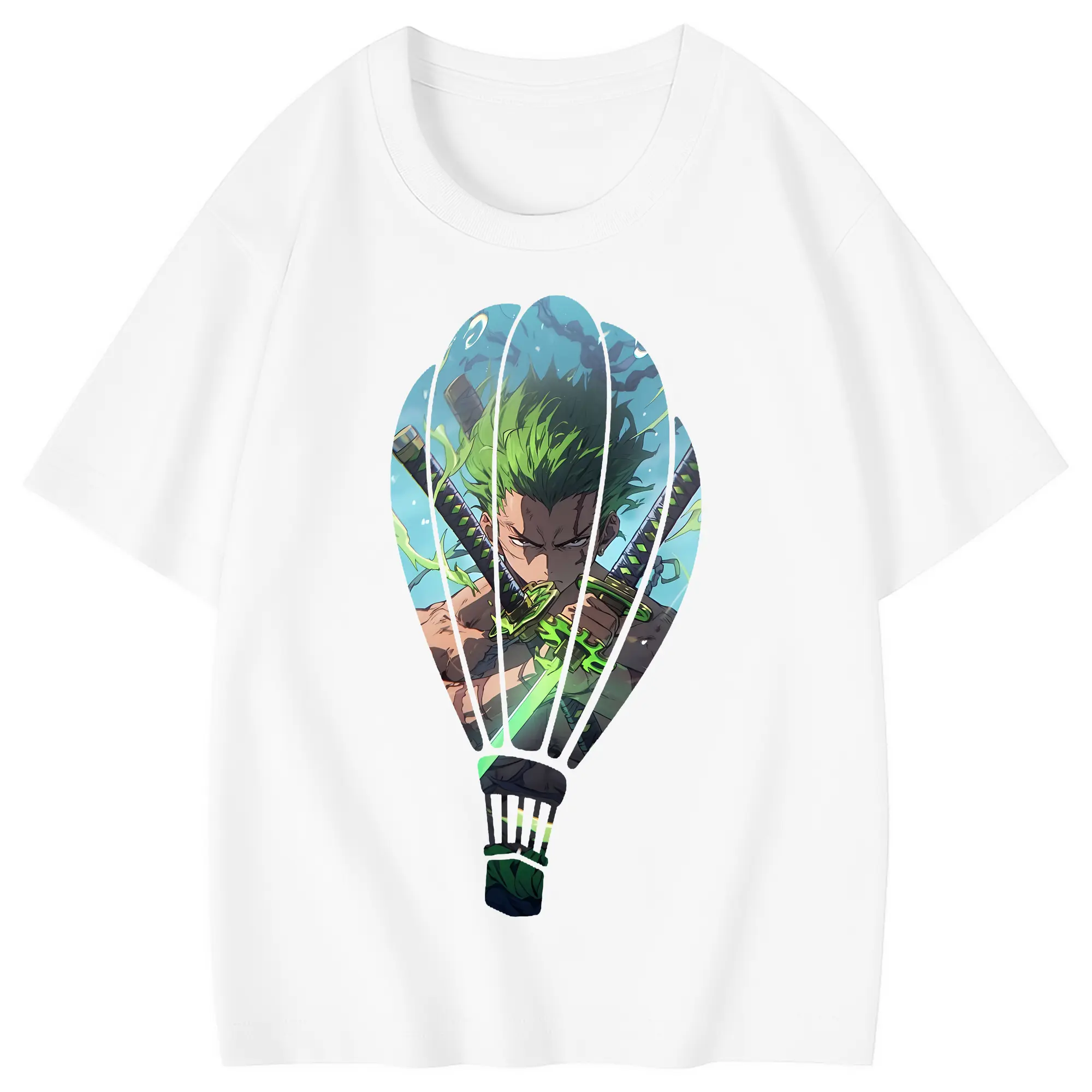 ワンピース グッズ ロロノア・ゾロ - 綿100％ キッズTシャツ ・ フロントプリント ・ 快適 通気性 ・ スポーツ カジュアル 散歩用