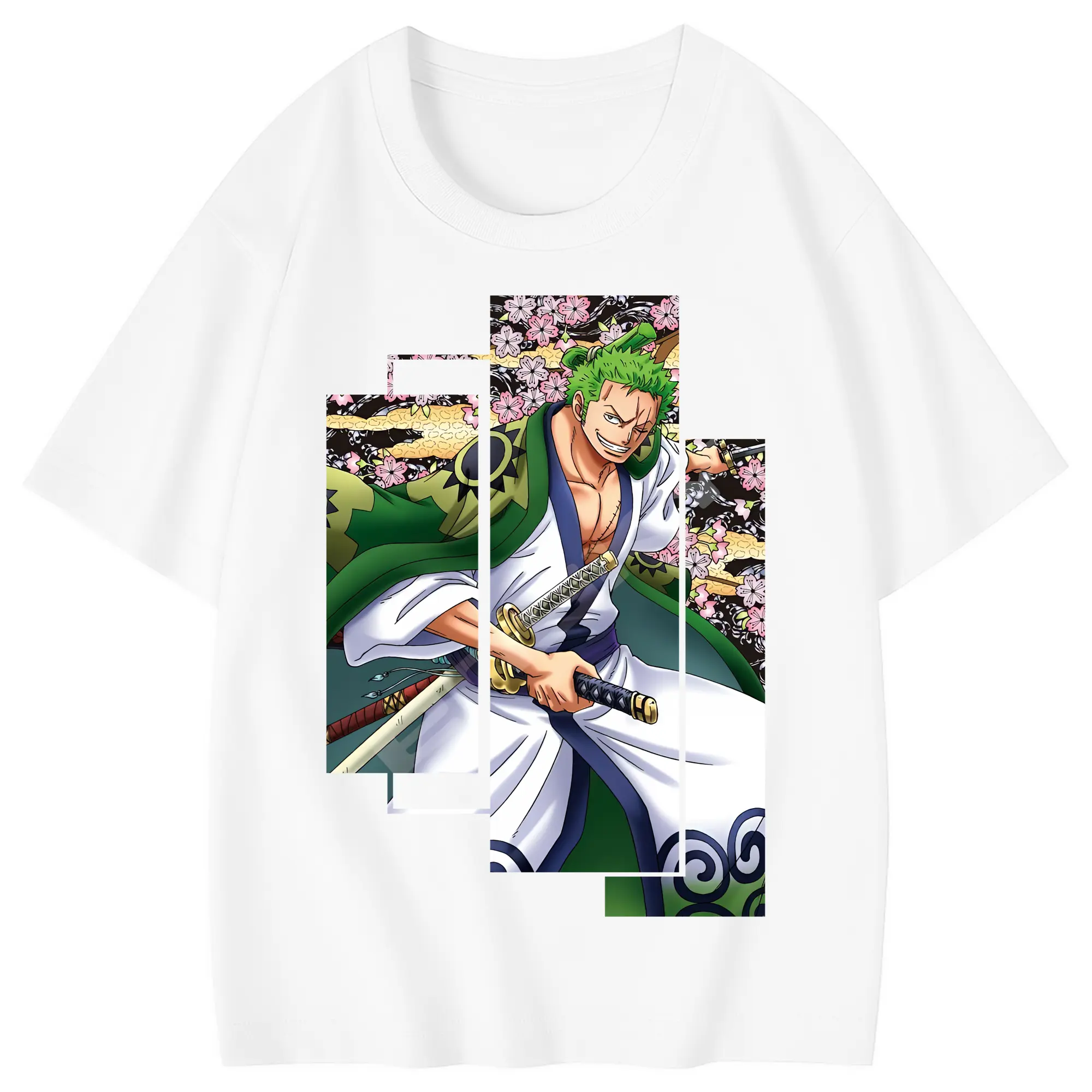 ワンピース グッズ ロロノア・ゾロ - 綿100％ キッズTシャツ ・ フロントプリント ・ 快適 通気性 ・ スポーツ カジュアル 散歩用