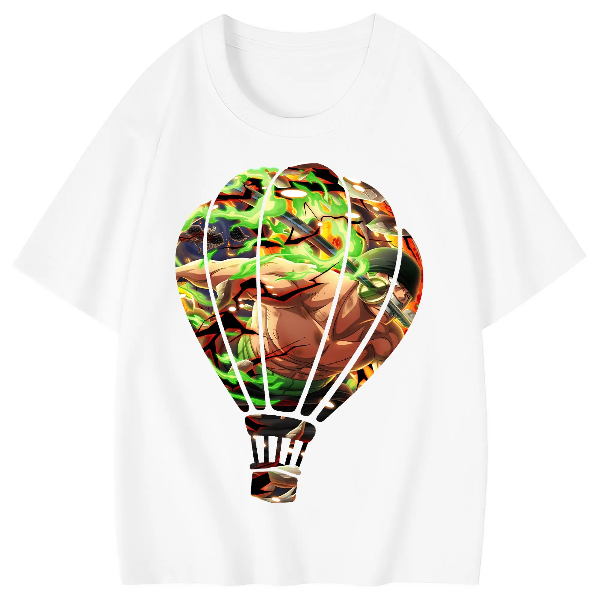 ワンピース グッズ ロロノア・ゾロ - 綿100％ キッズTシャツ ・ フロントプリント ・ 快適 通気性 ・ スポーツ カジュアル 散歩用