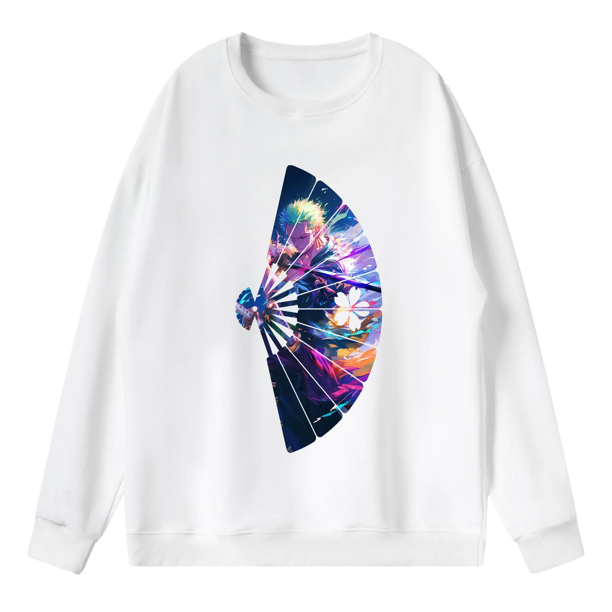 ワンピース グッズ ロロノア・ゾロ - 薄手 クルーネック スウェット 裏毛260g · ポリエステル 春秋向け カジュアル 男女兼用 · トレーナー デイリー スポーツ 散歩に最適