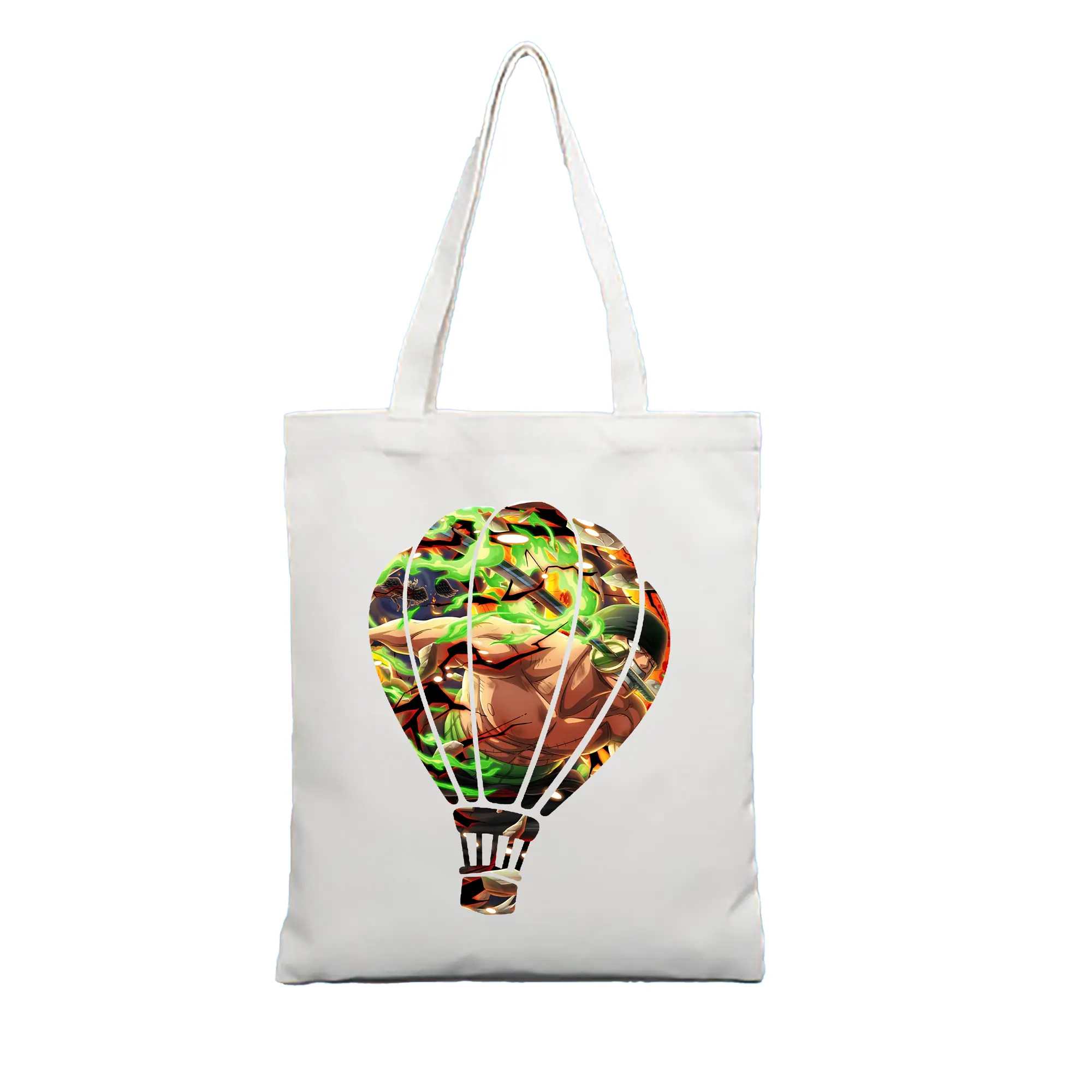 ワンピース グッズ ロロノア・ゾロ - 縦型キャンバス手提げバッグ（トートバッグ） ・ キャンバス素材 ・ ショッピング用 ・ 軽量 丈夫 お手入れ簡単