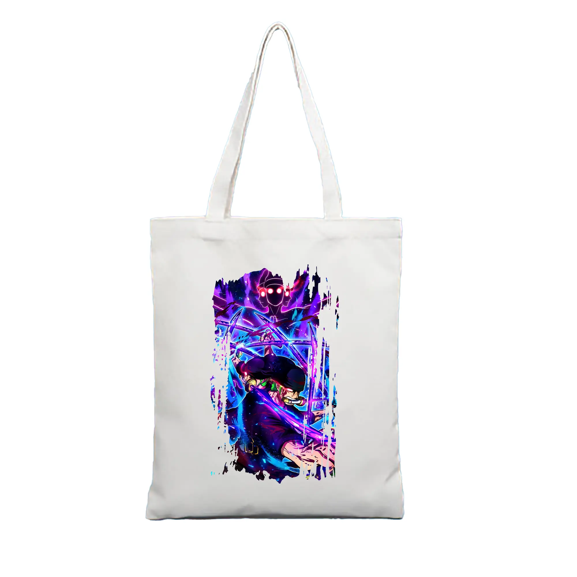 ワンピース グッズ ロロノア・ゾロ - 縦型キャンバス手提げバッグ（トートバッグ） ・ キャンバス素材 ・ ショッピング用 ・ 軽量 丈夫 お手入れ簡単